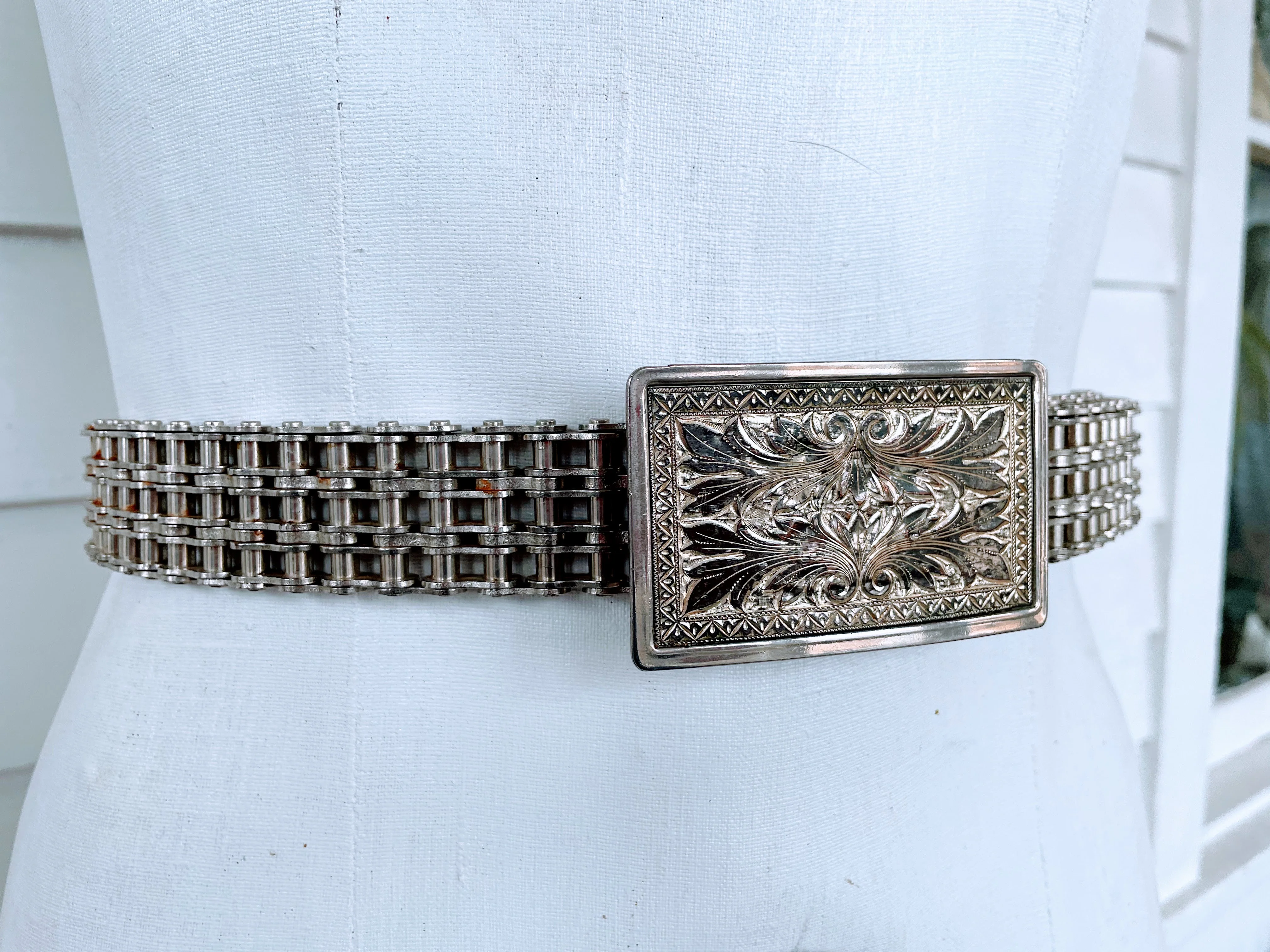 70s Easy Rider Sportster Motorcycle Chain Biker Belt - Image 15