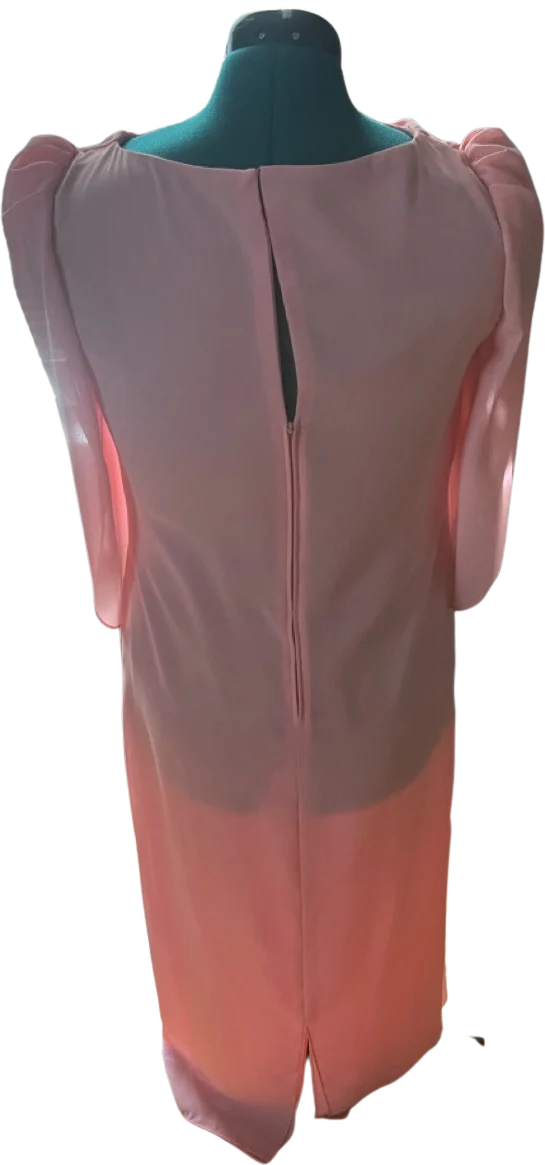 70s Ethereal Pink Princess Dress Split Sleeves by Michael Maiello For Pat Richards - Image 2