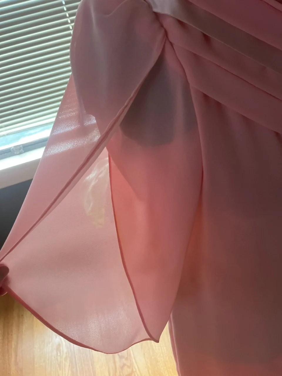 70s Ethereal Pink Princess Dress Split Sleeves by Michael Maiello For Pat Richards - Image 6