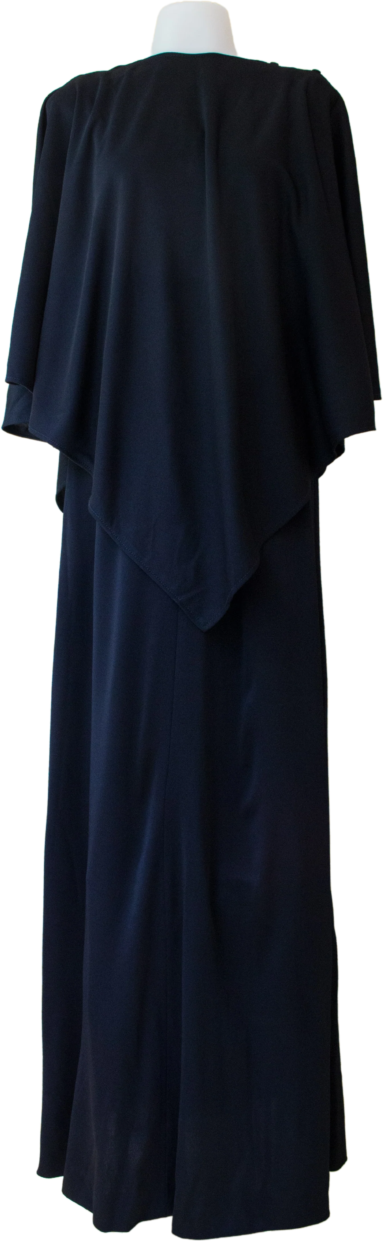 70s Evening Gown With Matching Poncho Style Cape By R & K Originals