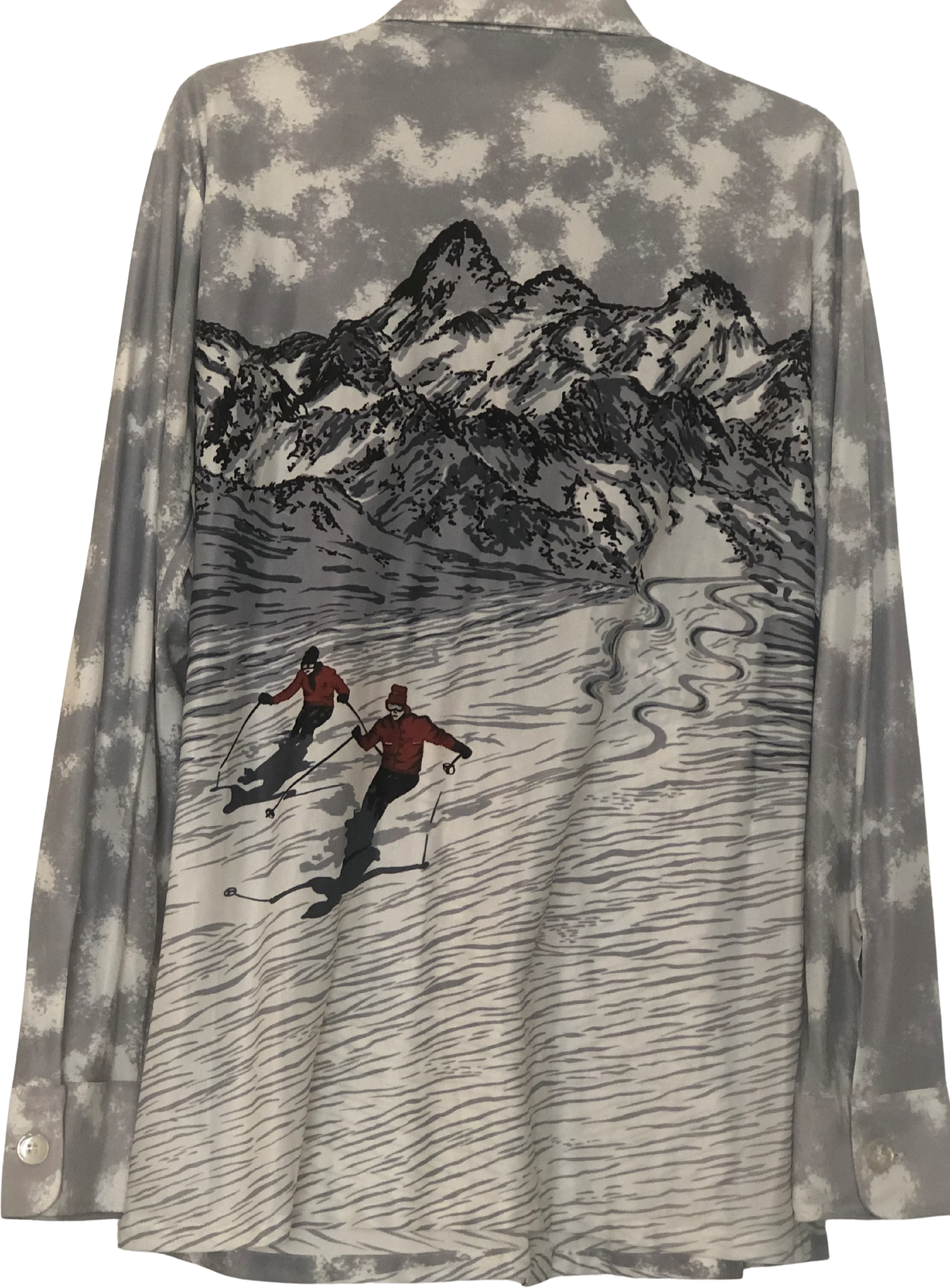 70s Fabulous Scenic Shirt With Surprise On Back! By Career Club - Image 2