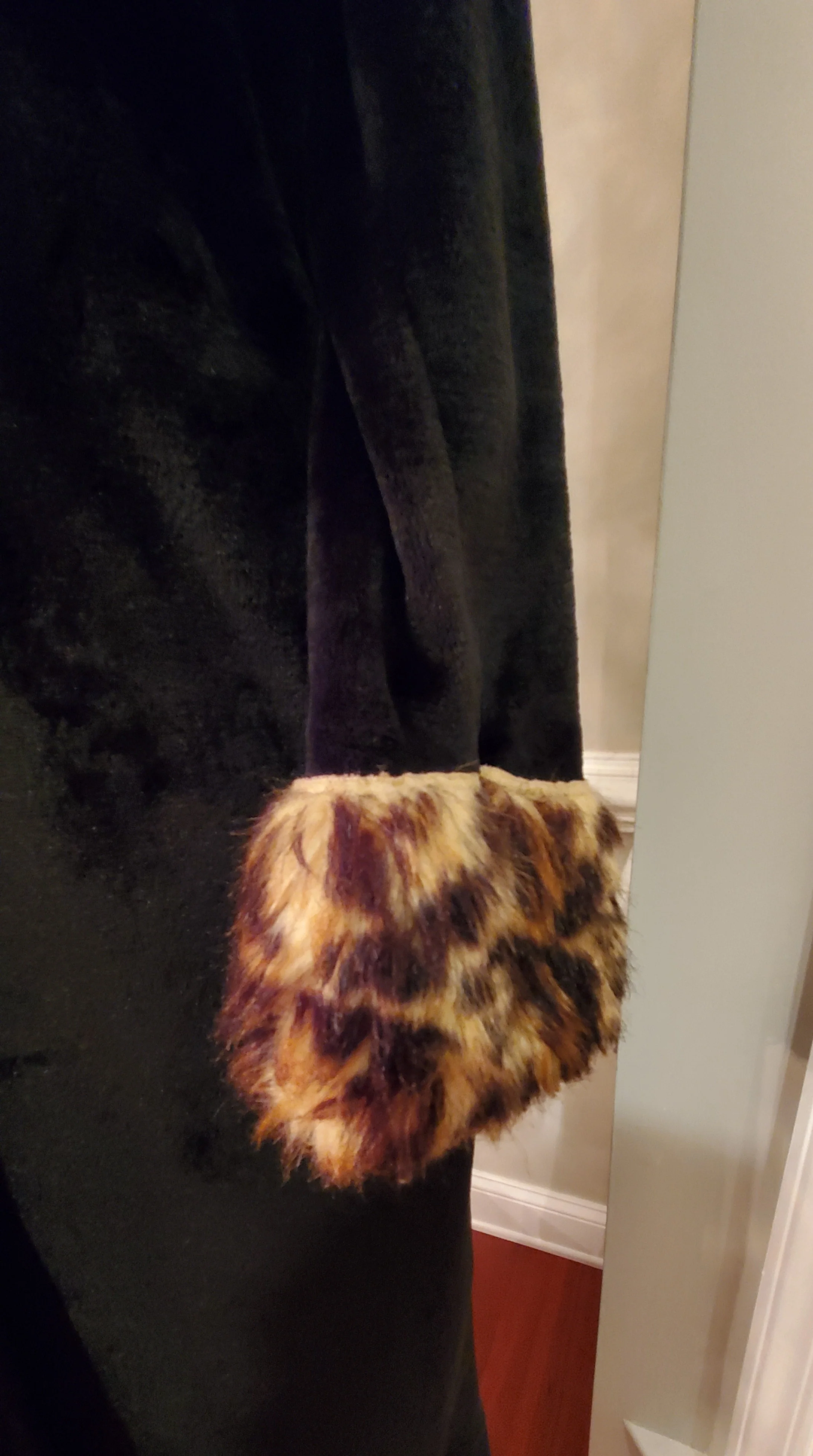 70s Faux Fur Black Robe By Adrienne Landau - Image 10