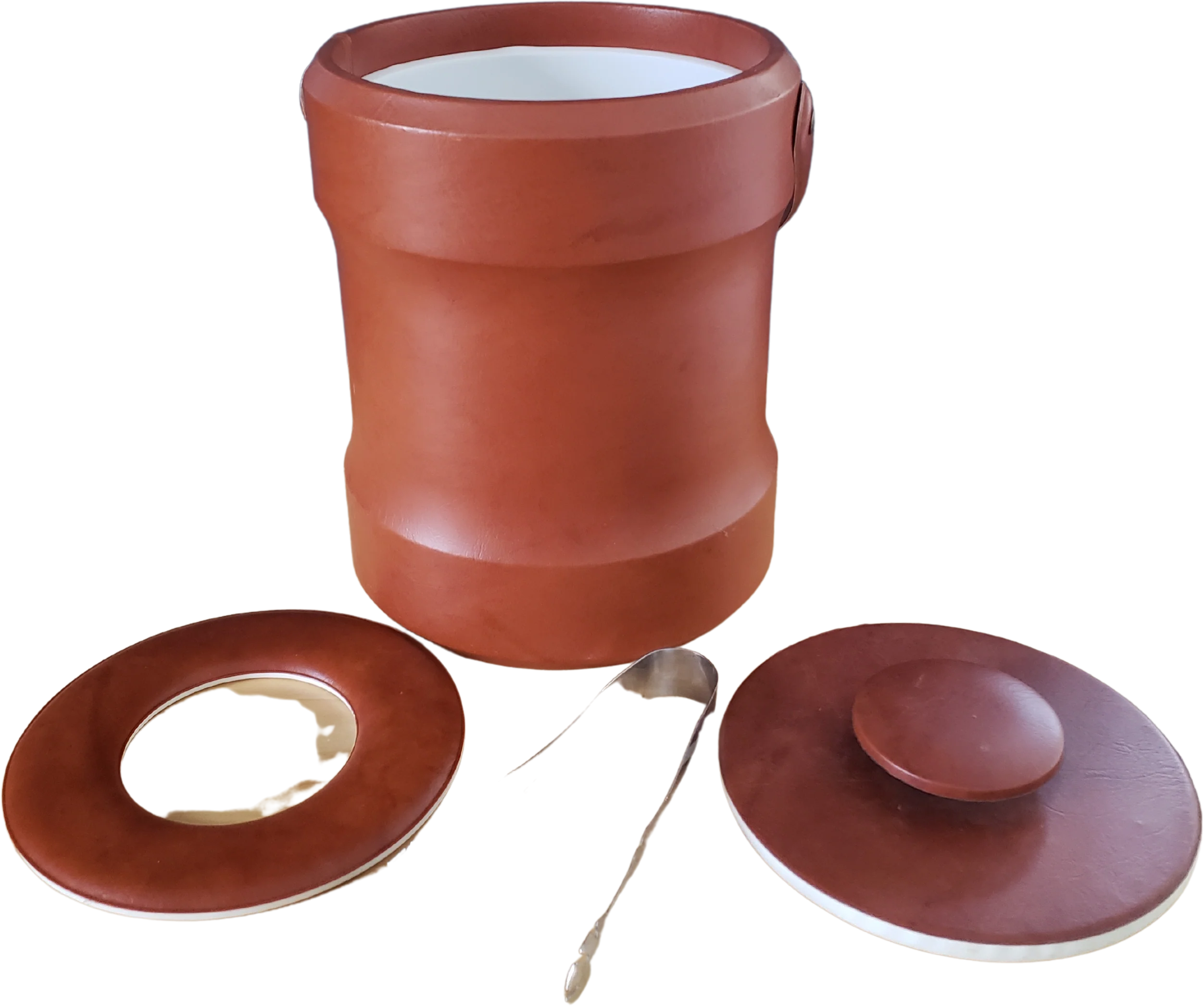 70s Faux Leather Ice Bucket - Image 2