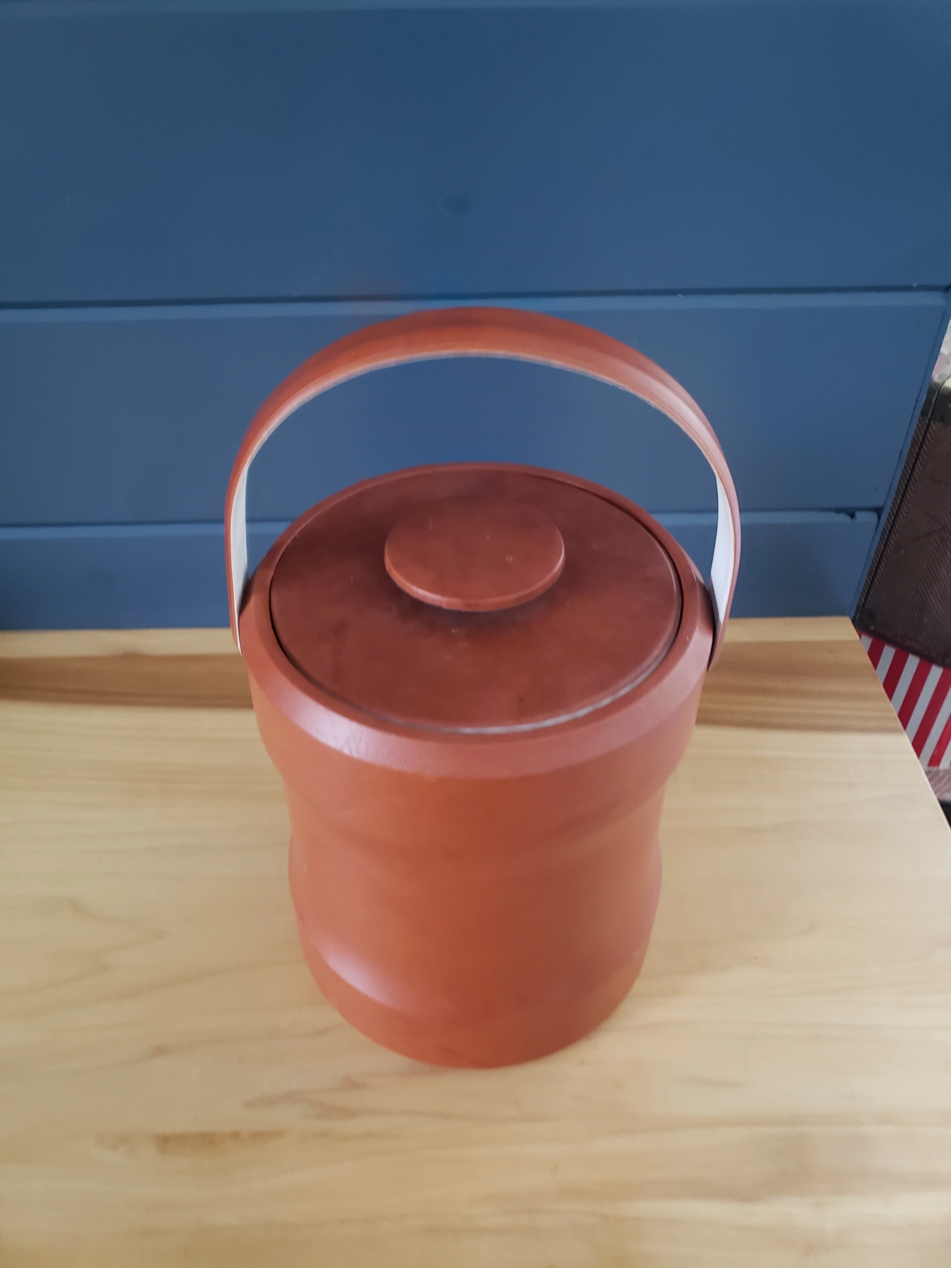 70s Faux Leather Ice Bucket - Image 6