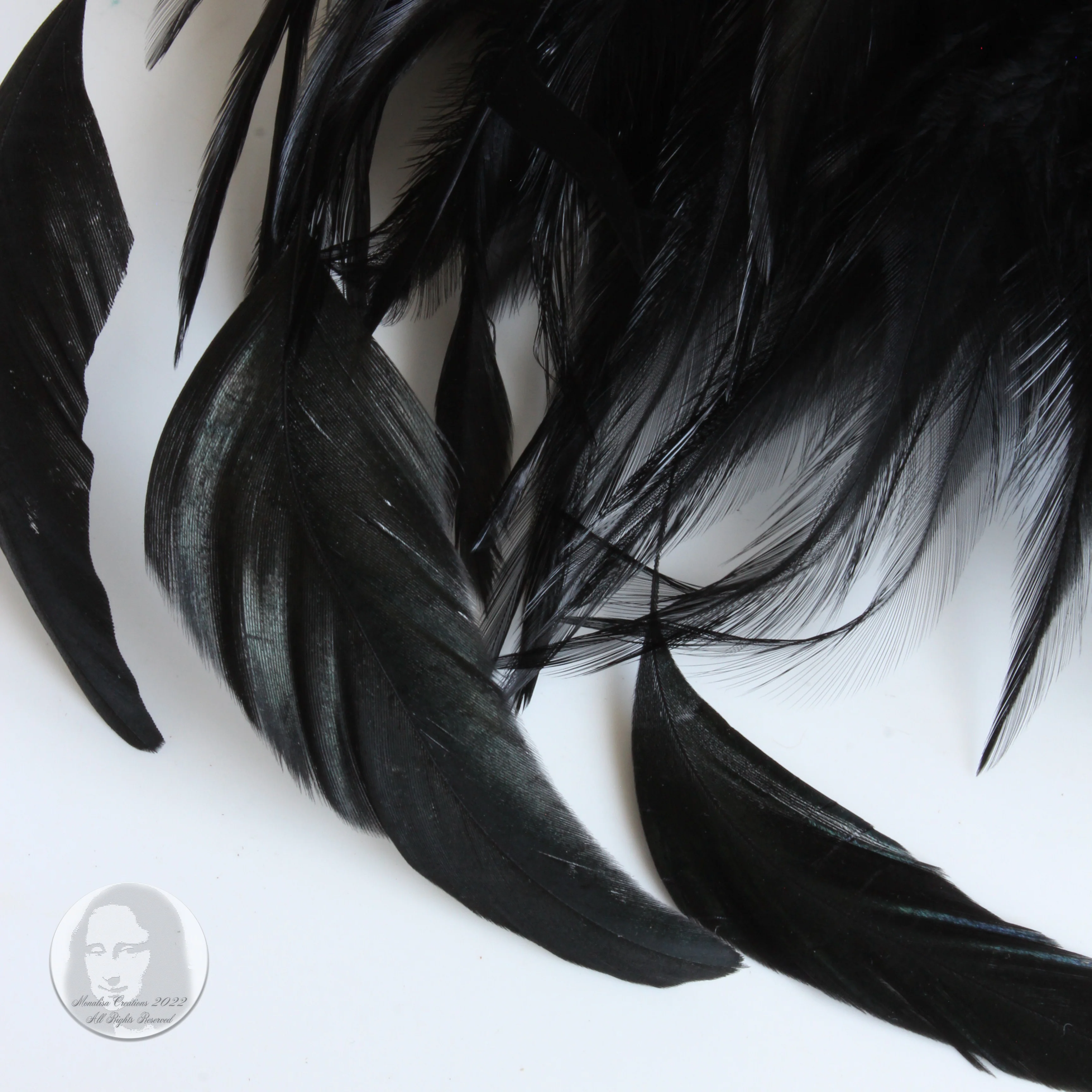 70s Feather Cap Hat Head Piece Rare Black Iridescent By Yves Saint Laurent - Image 13