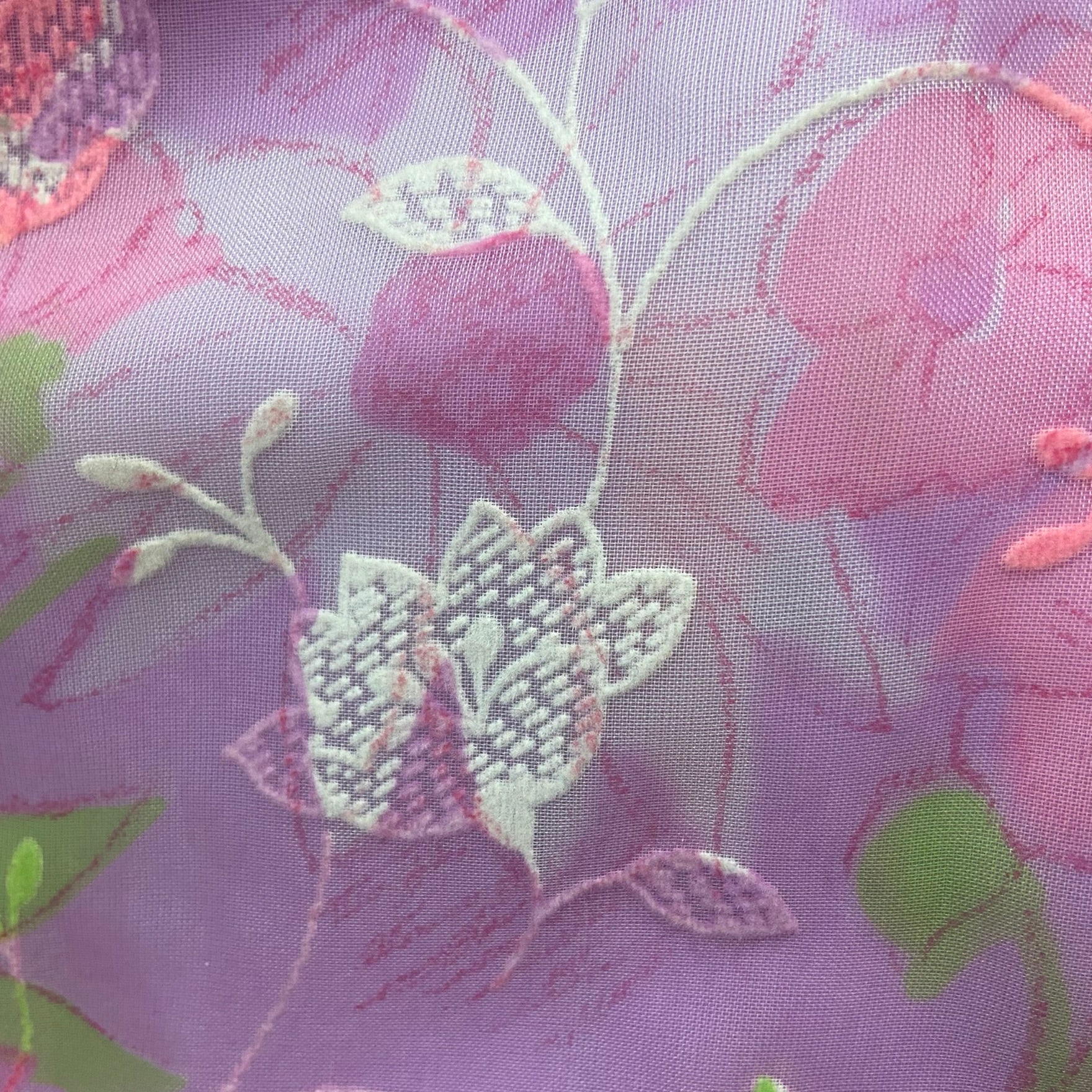 70s Flocked Floral Maxi Halter Dress - Image 10
