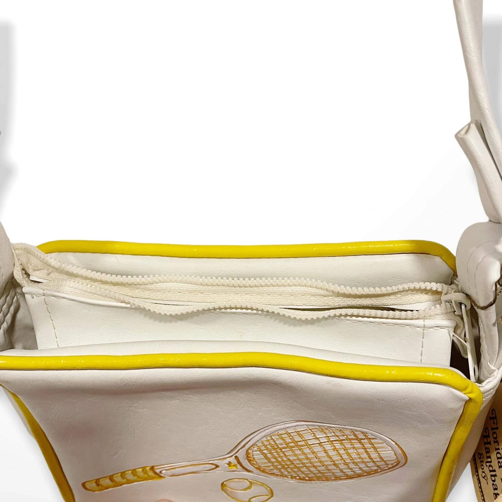 70s Florida Keys Handbag Vintage Vegan Leather Hand Painted Shoulder Bag by Florida Keys Handbag - Image 15