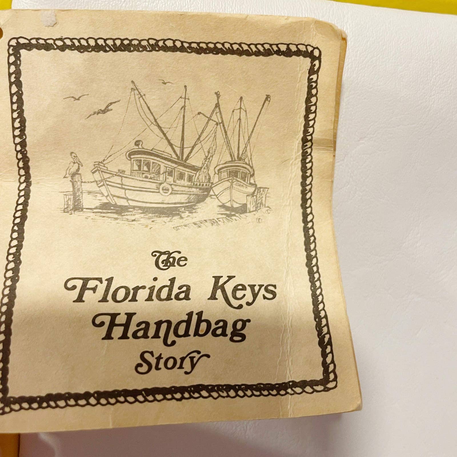 70s Florida Keys Handbag Vintage Vegan Leather Hand Painted Shoulder Bag by Florida Keys Handbag - Image 8
