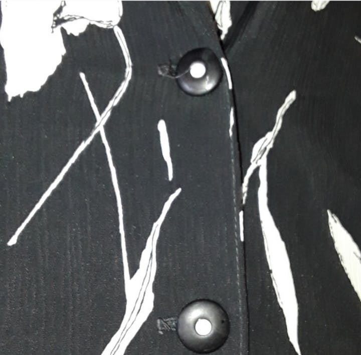 80's Crepe Floral Blazer Top by G.W. Div Graff - Image 5