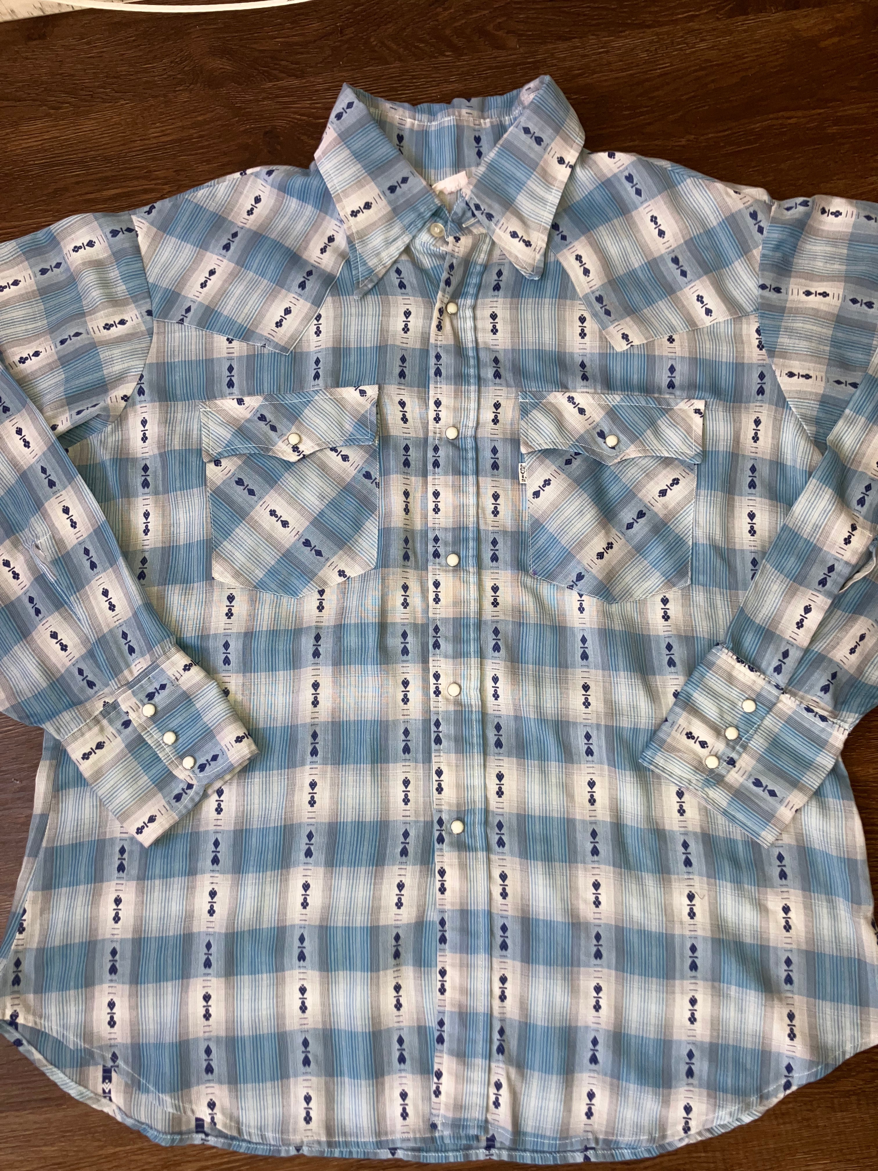 70s Gambler Western Shirt Poker Card Suits By Levi's - Image 13