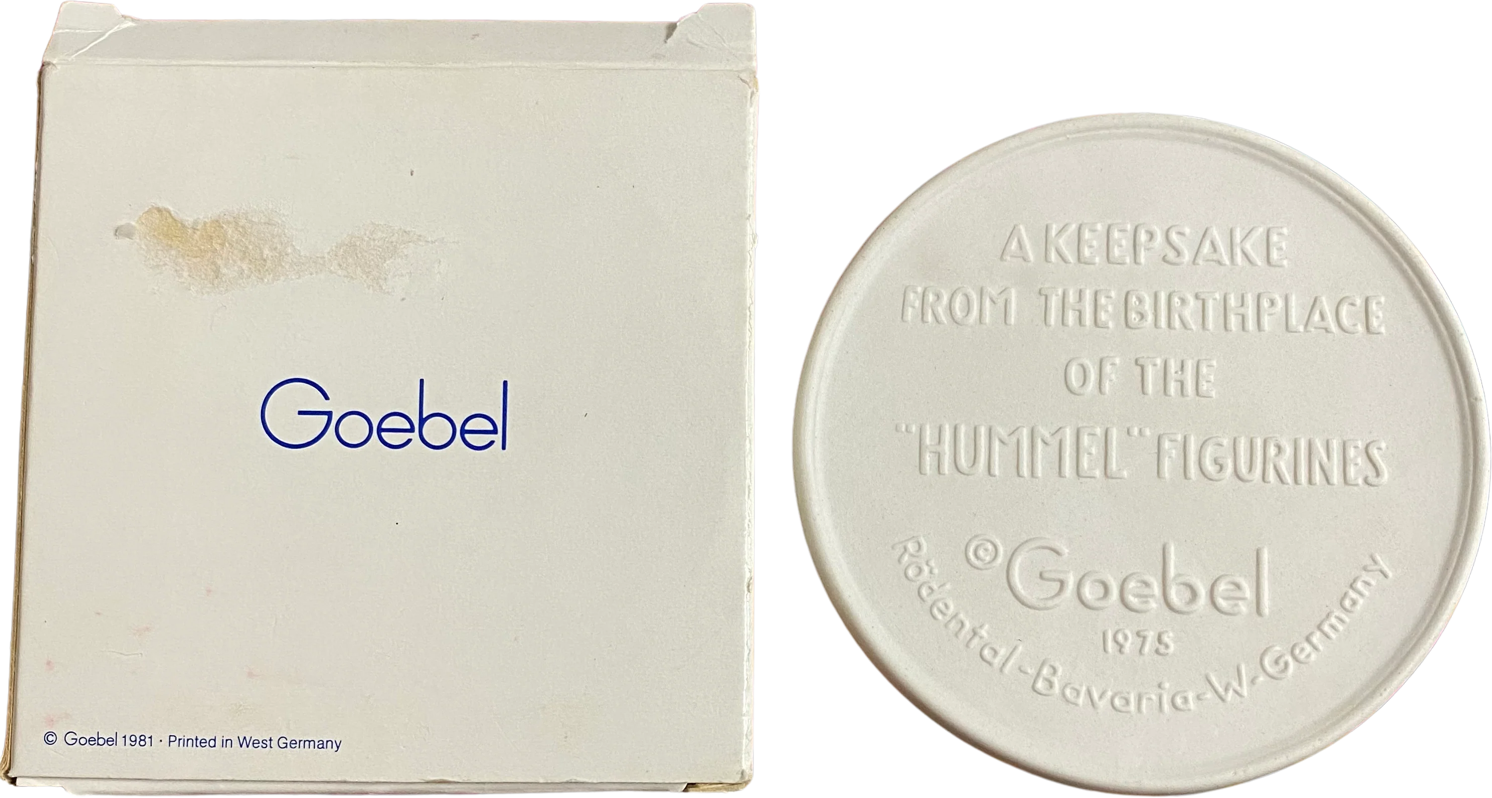 70s Goebel Hummel Merry Wanderer Keepsake Medallion By Goebel - Image 2