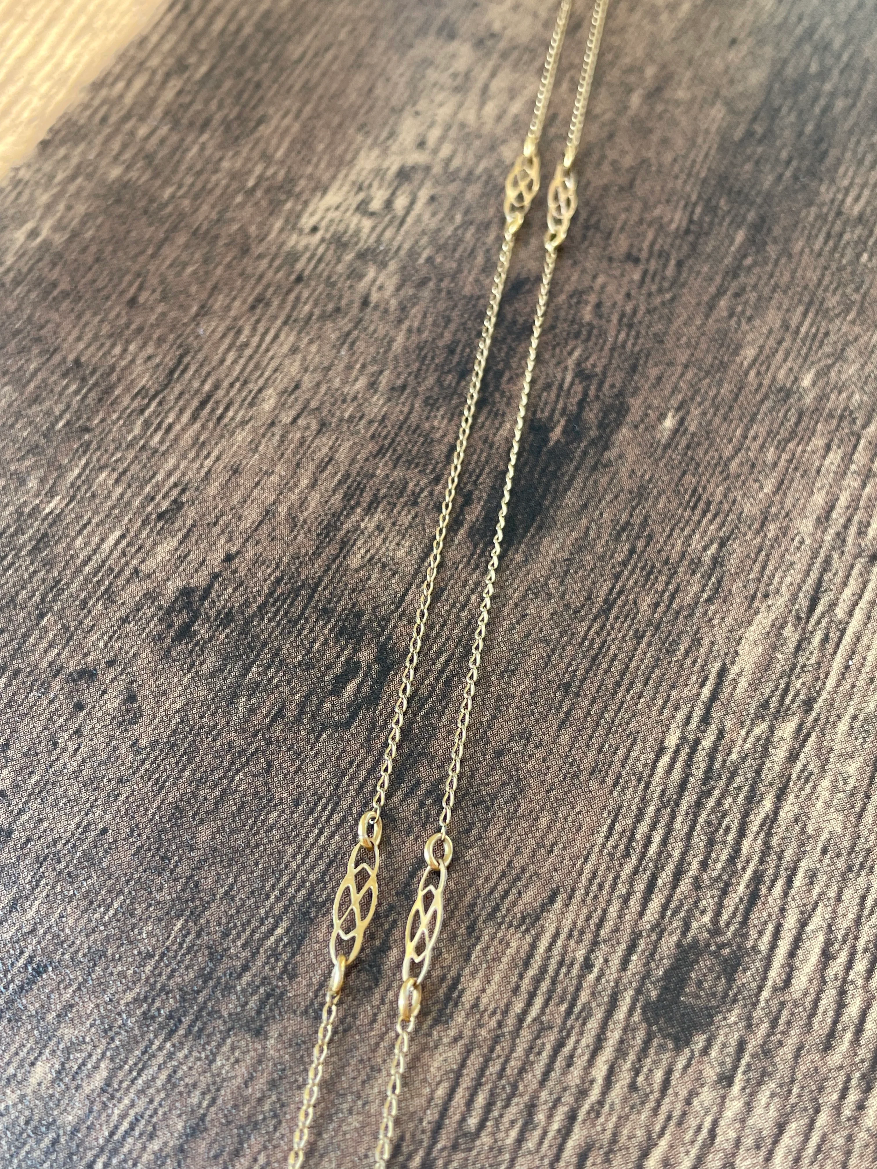 70s Gold Filled Chain With Accents By A & Z Chain Company - Image 5
