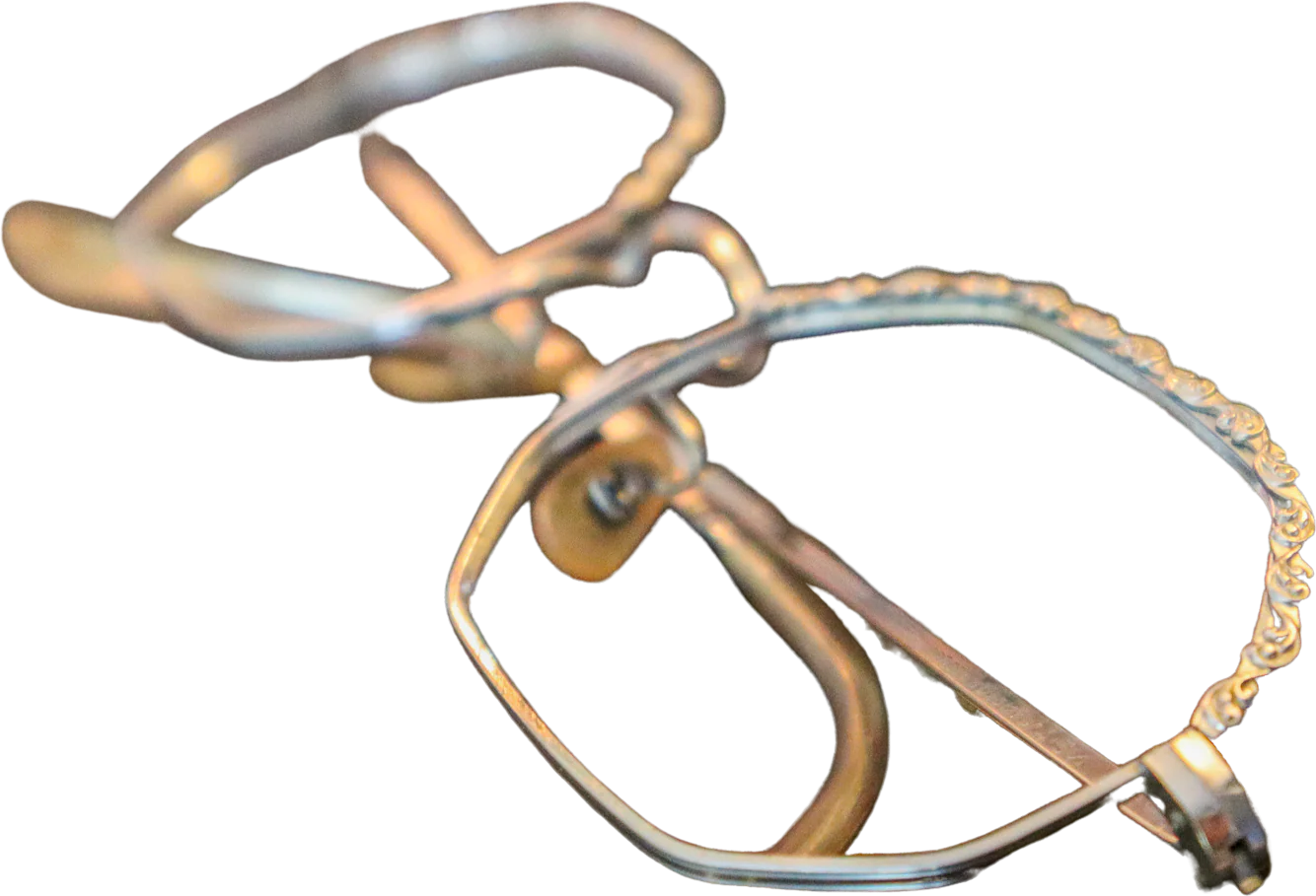 70s Gold Filled Silver Wire Rim Eyeglass Frames By Artcraft - Image 2