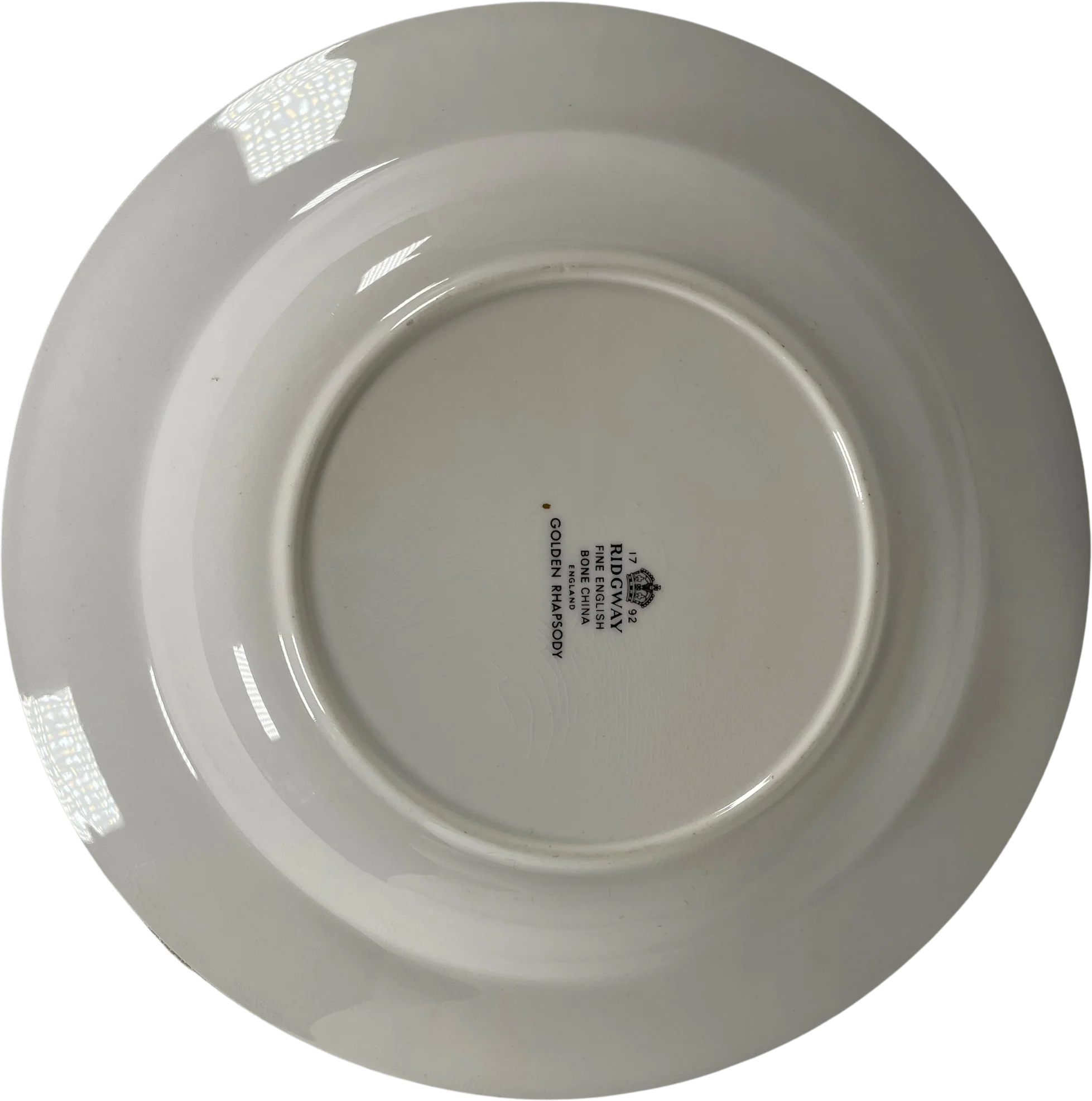 70s Golden Rhapsody Rimmed Soup Bowl, By Ridgeway - Image 2