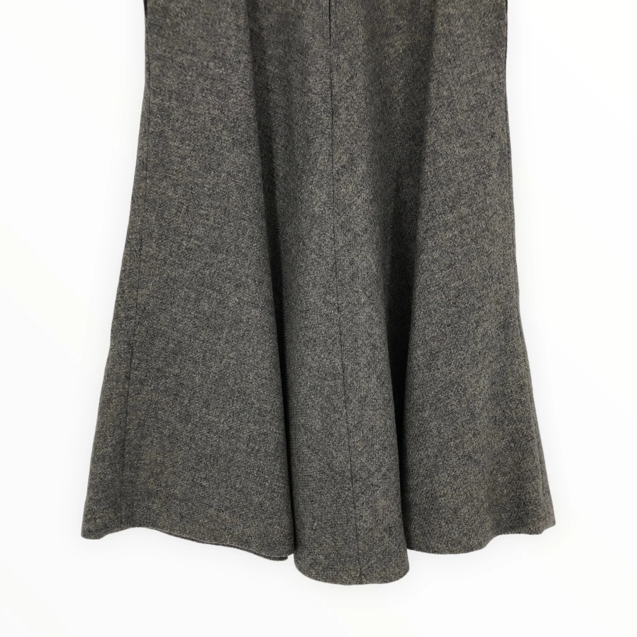 70s Gray Wool Pleat Front Midi Skirt By Evan Picone - Image 6