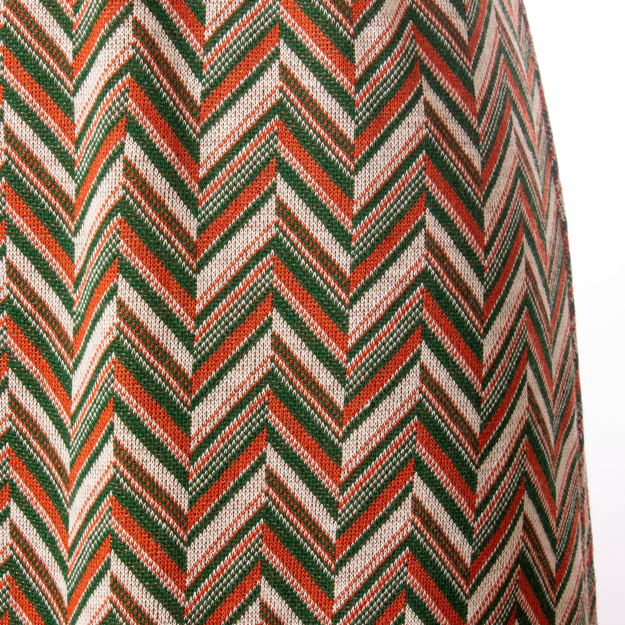 70s Green And Orange Chevron Knit Maxi Dress By Hubba Hubba - Image 5