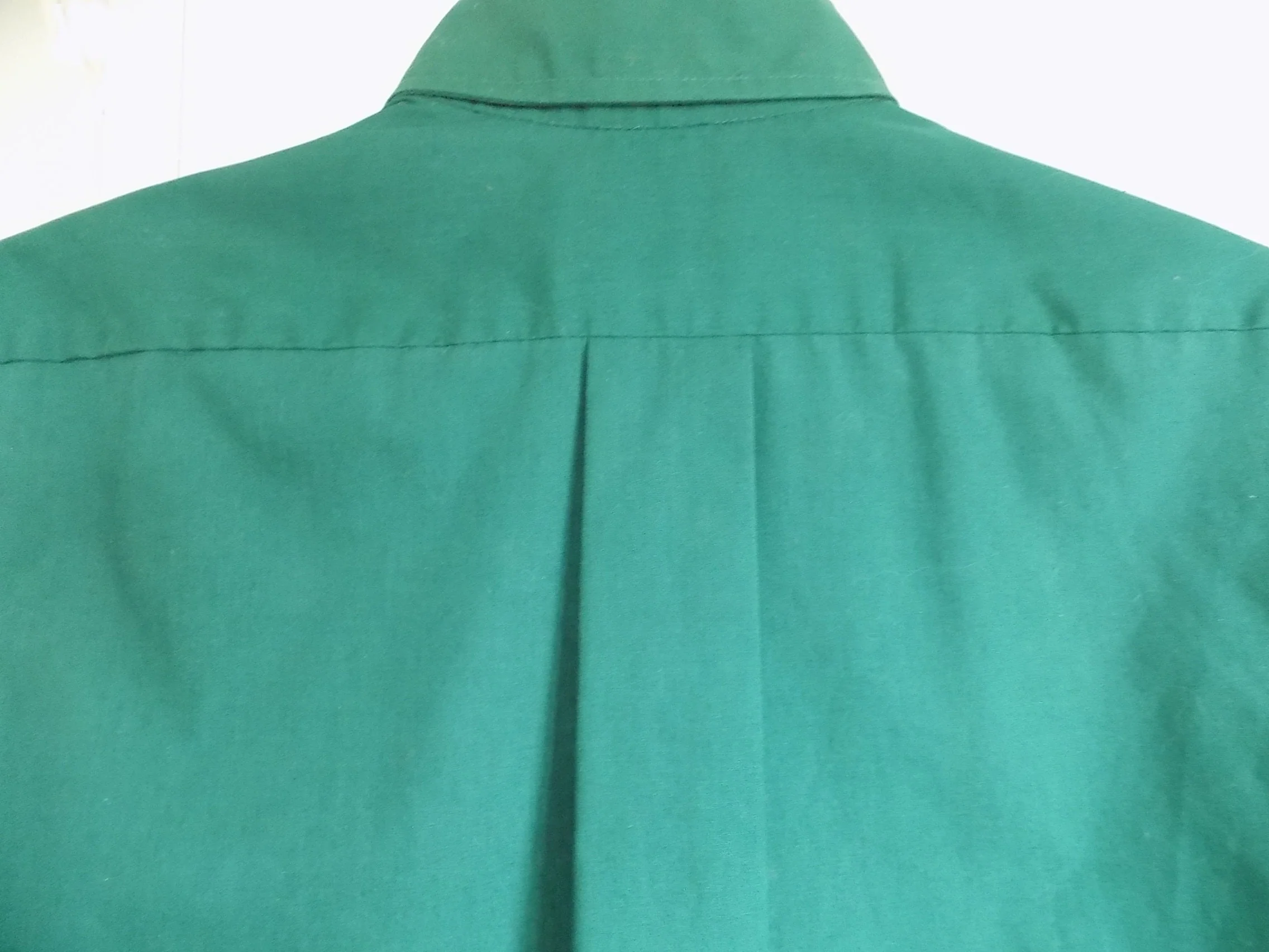 70s Green Shirt Wide Collar Long Sleeves 17 Collar 50 Chest 23. 5 Sleeve Forest Green Poly Cotton Blend Xxl by Jcpenny - Image 6