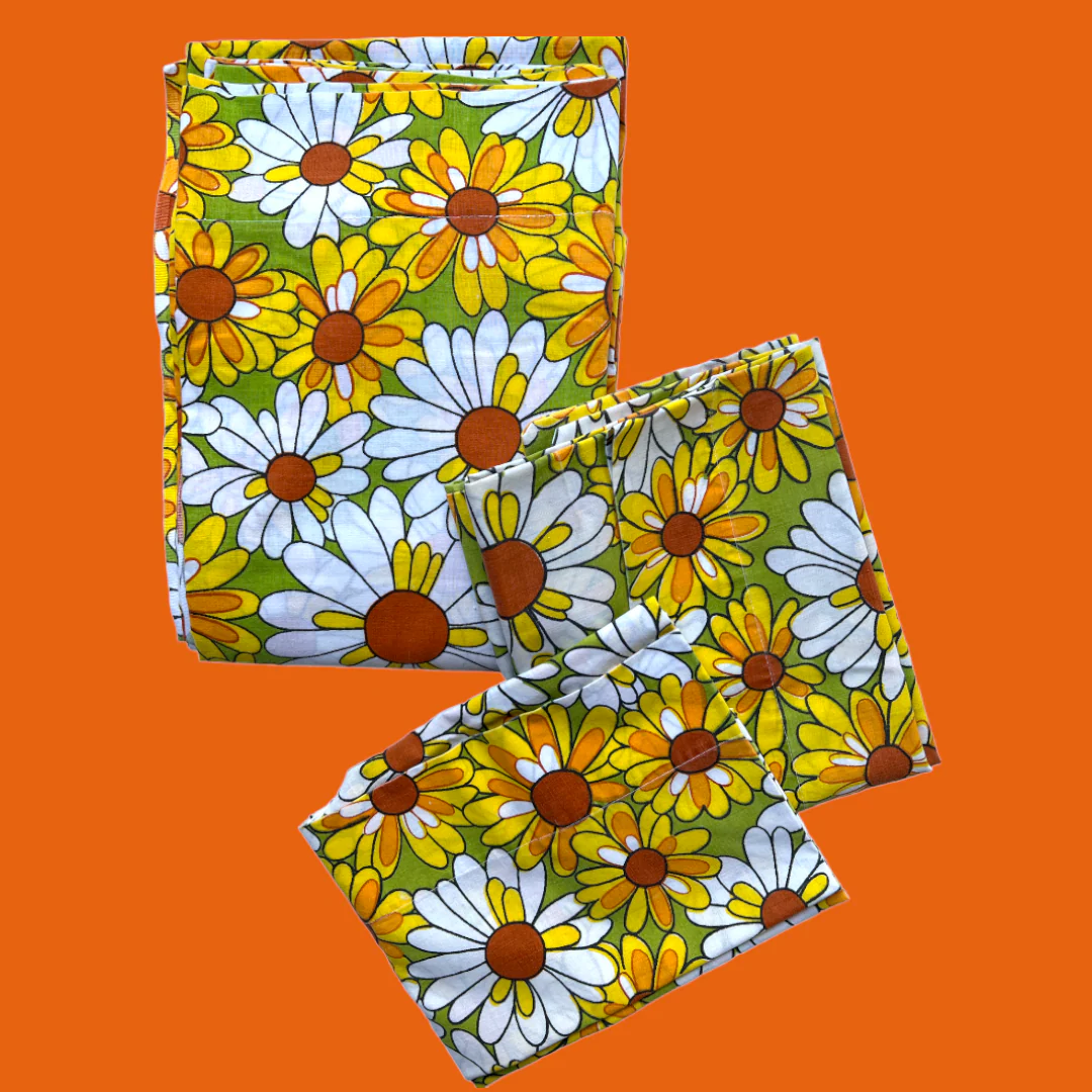 70s Groovy Floral Sheet And Two Pillowcase Set By St. Mary's - Image 6