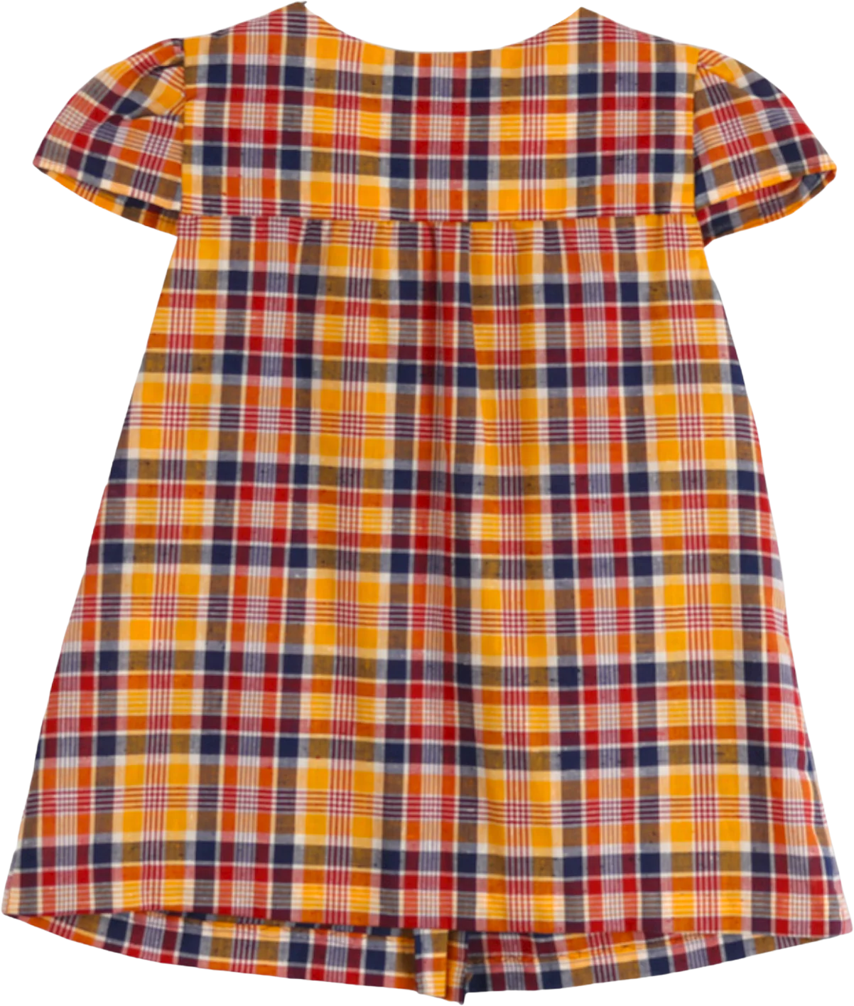 70s Handmade Plaid Babydoll Top - Image 2
