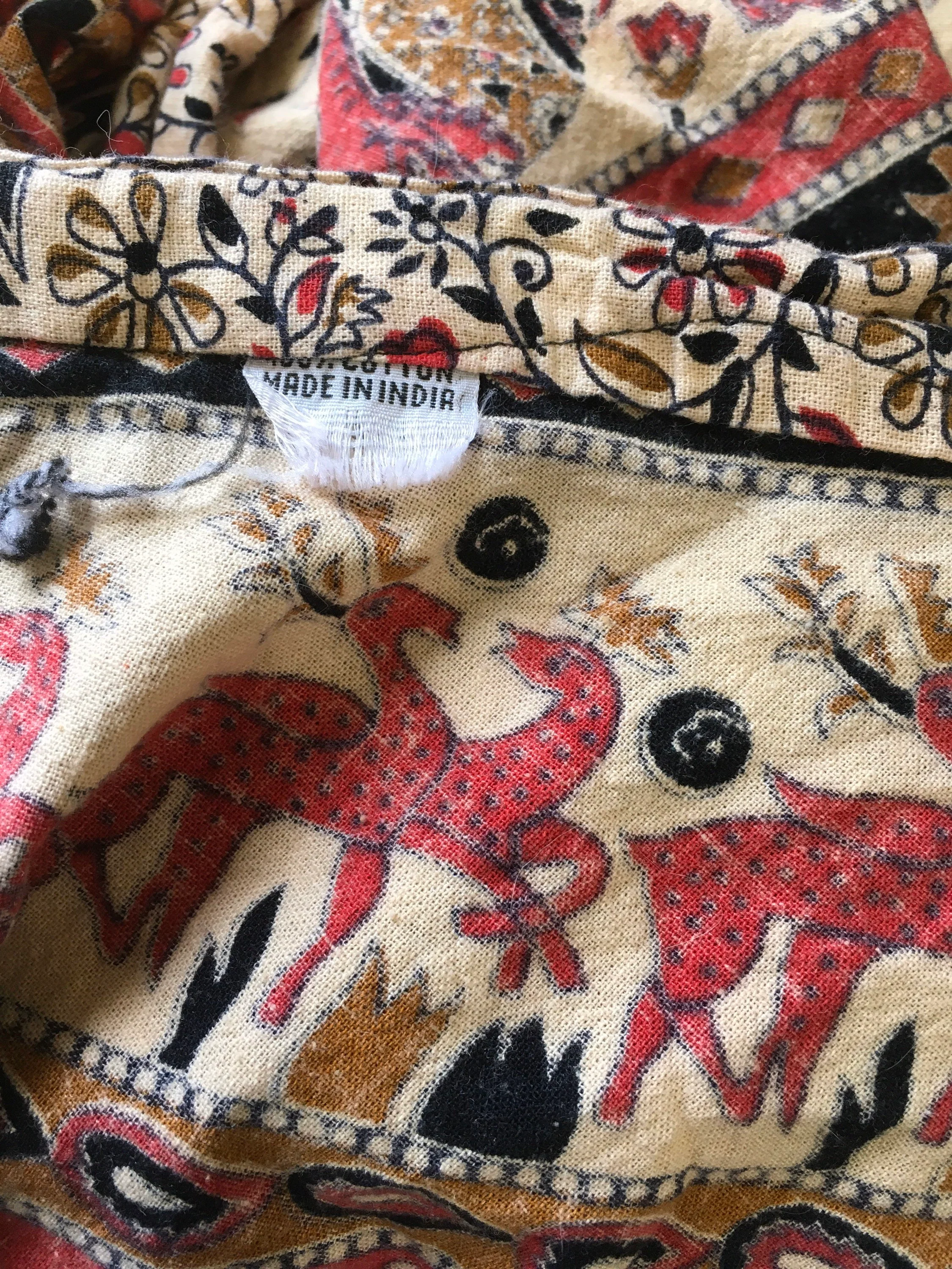 70's Hawaiian Cotton Floral Wrap Skirt - Image 4