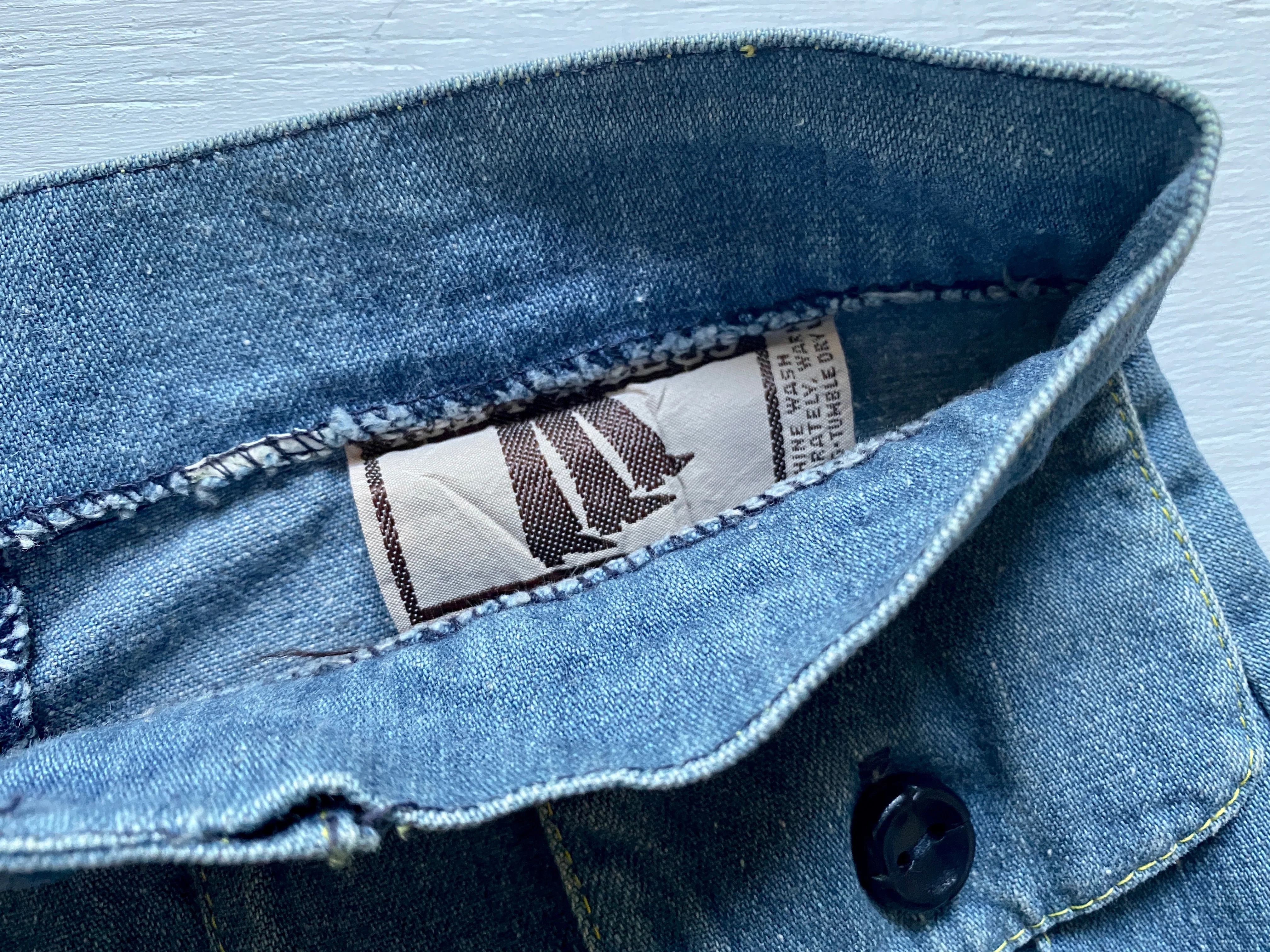 70s High-waisted Denim Skirt By Happy Legs Denim - Image 9