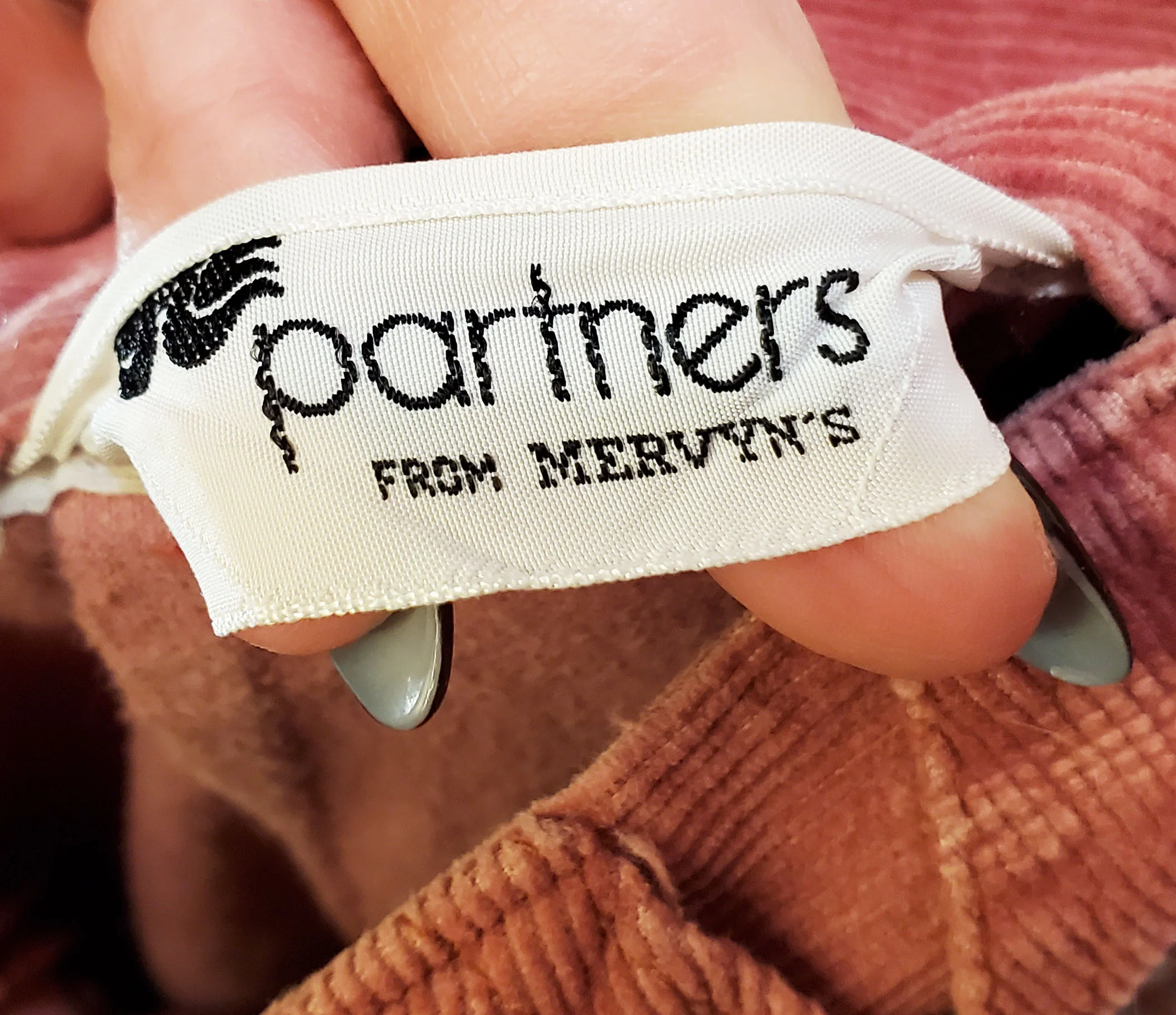 70s High Waisted Wide Leg Corduroy Pants By Partners by Mervyn's - Image 4