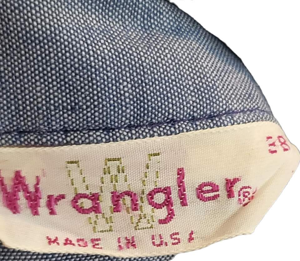 70s Fabulous Chambray Embroidered Shirt by Wrangler - Image 15
