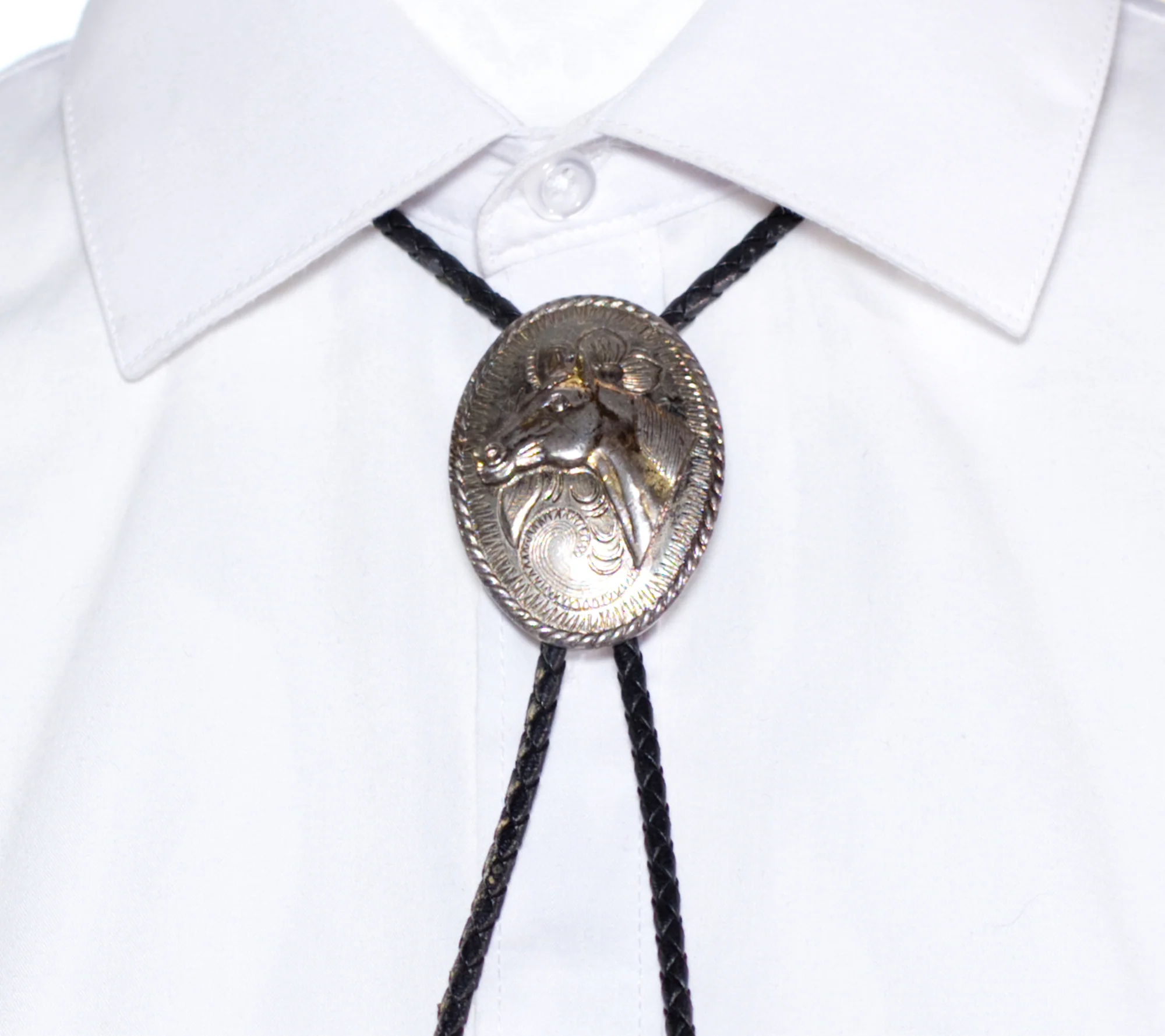 70s Horse Western Bolo Tie - Image 2