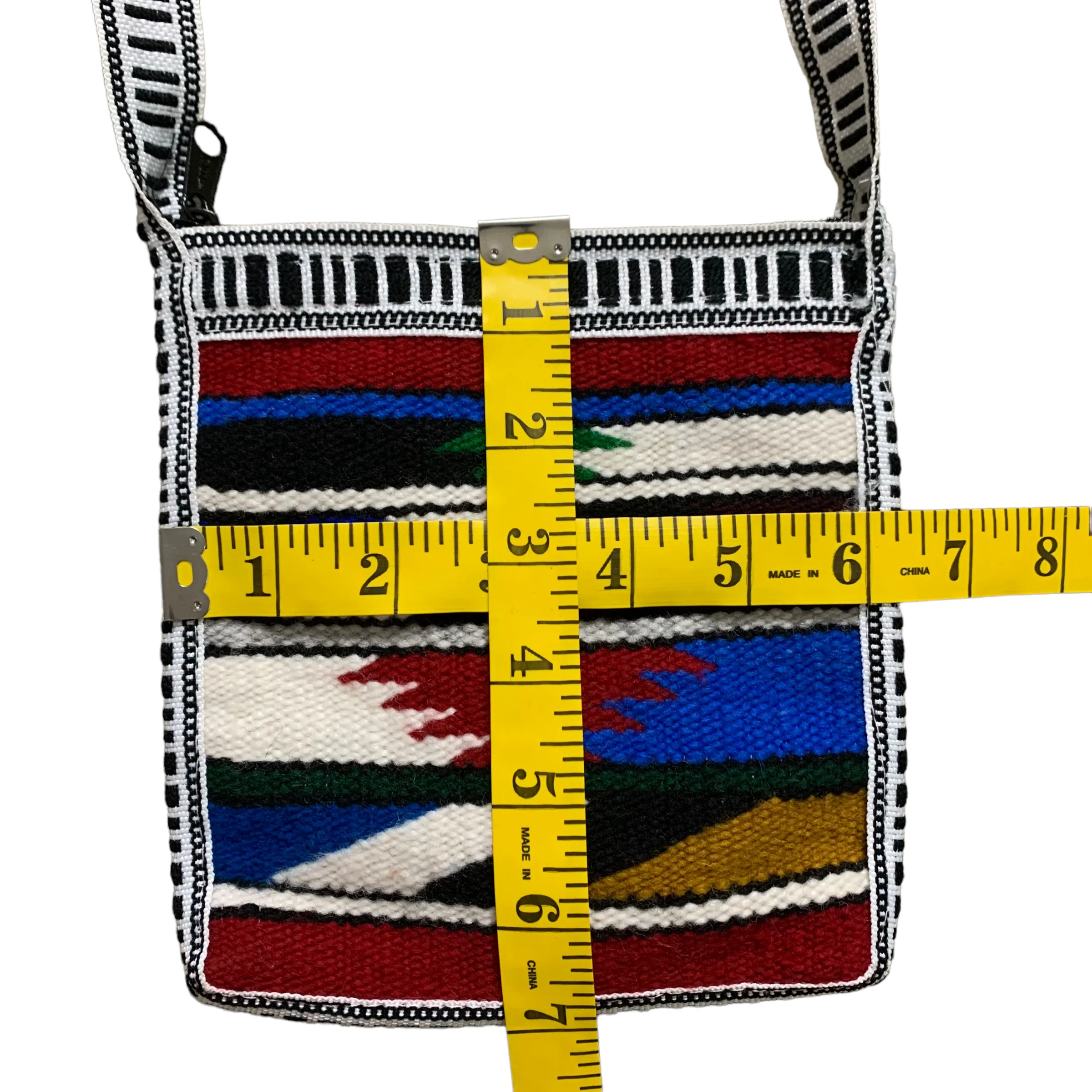 70s Inca Geometrical Crossbody Handmade Shoulder Bag - Image 4