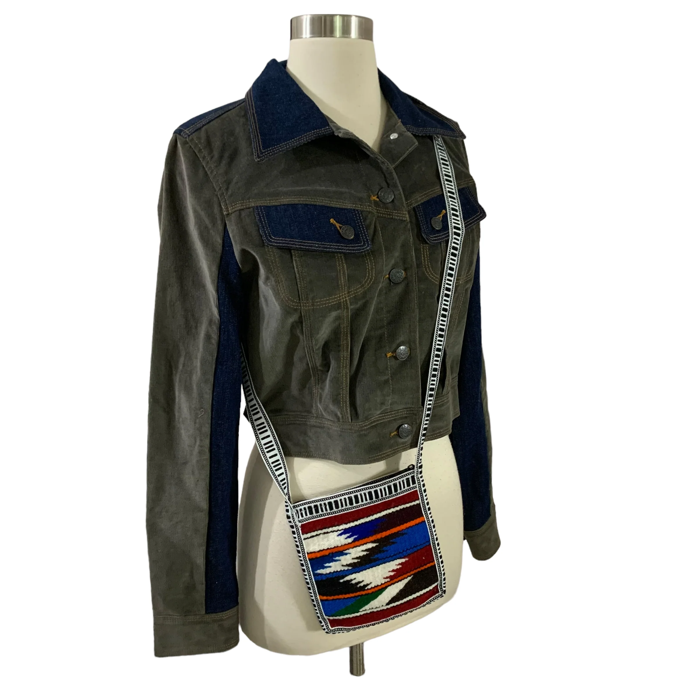 70s Inca Geometrical Crossbody Handmade Shoulder Bag - Image 5