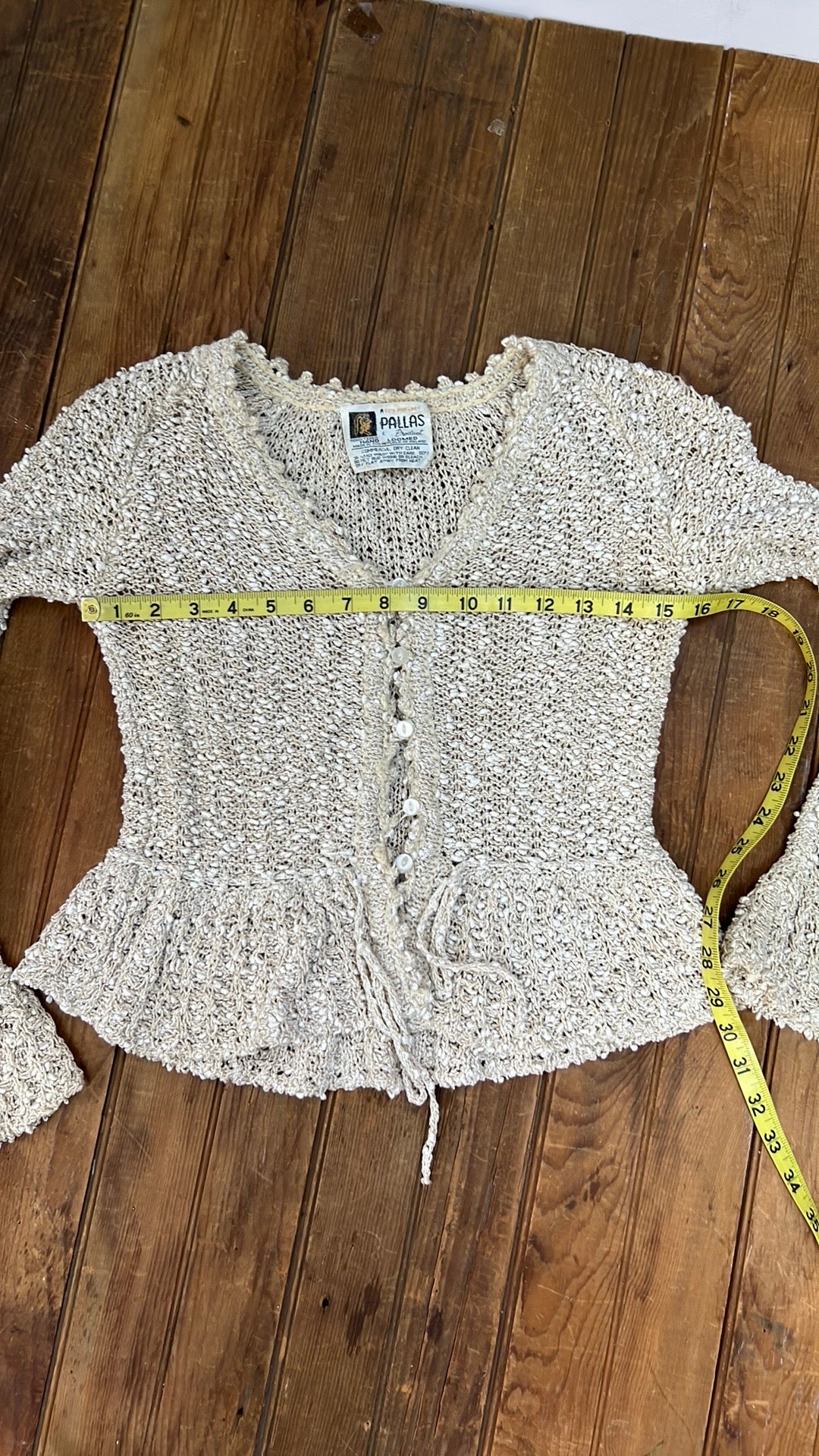 70s Irish Linen Ladies Cardigan By Pallas - Image 6