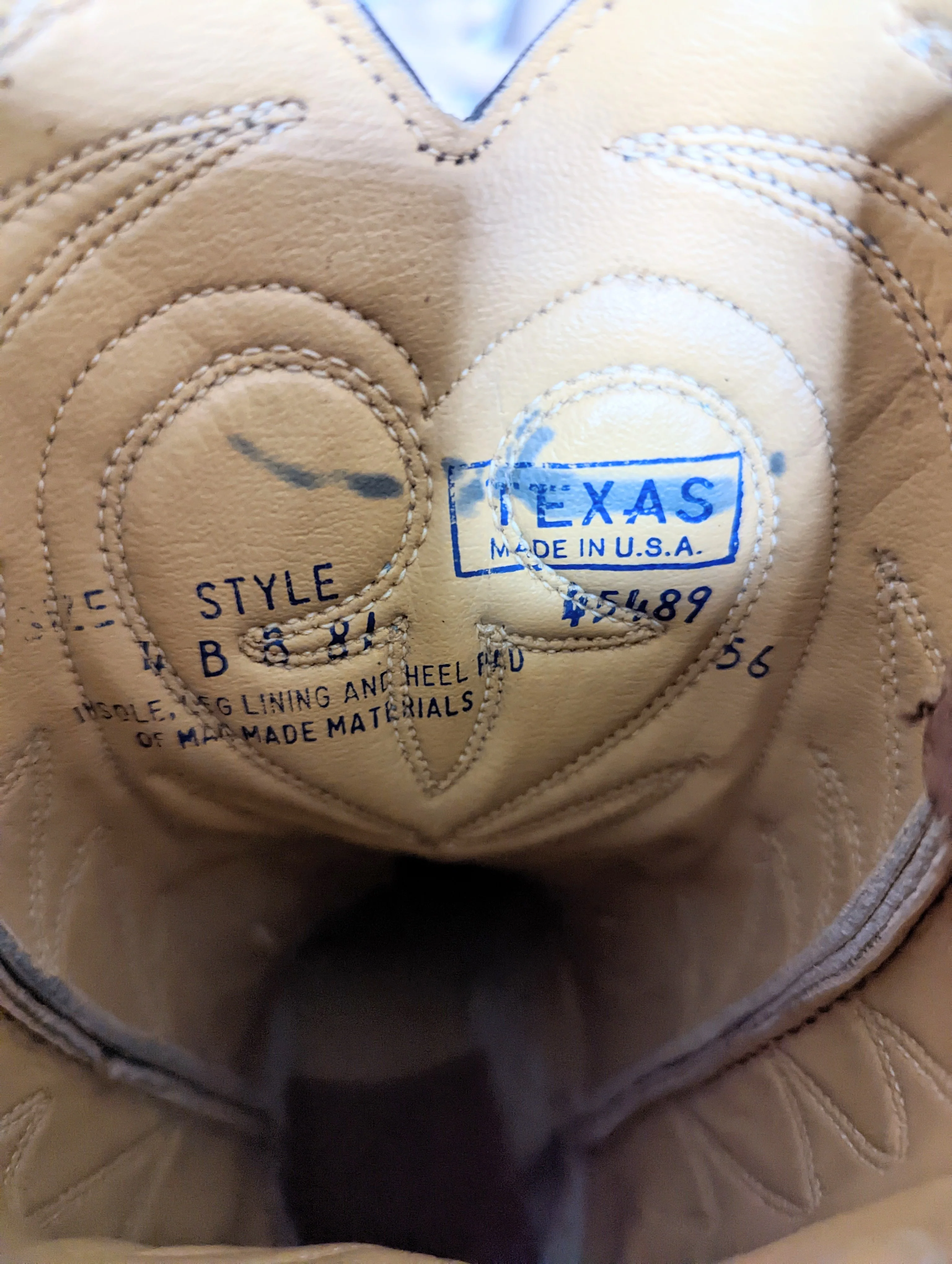 70s Irls Kids Wingtip Cowboy Western Boots Size 4b New By Texas - Image 7