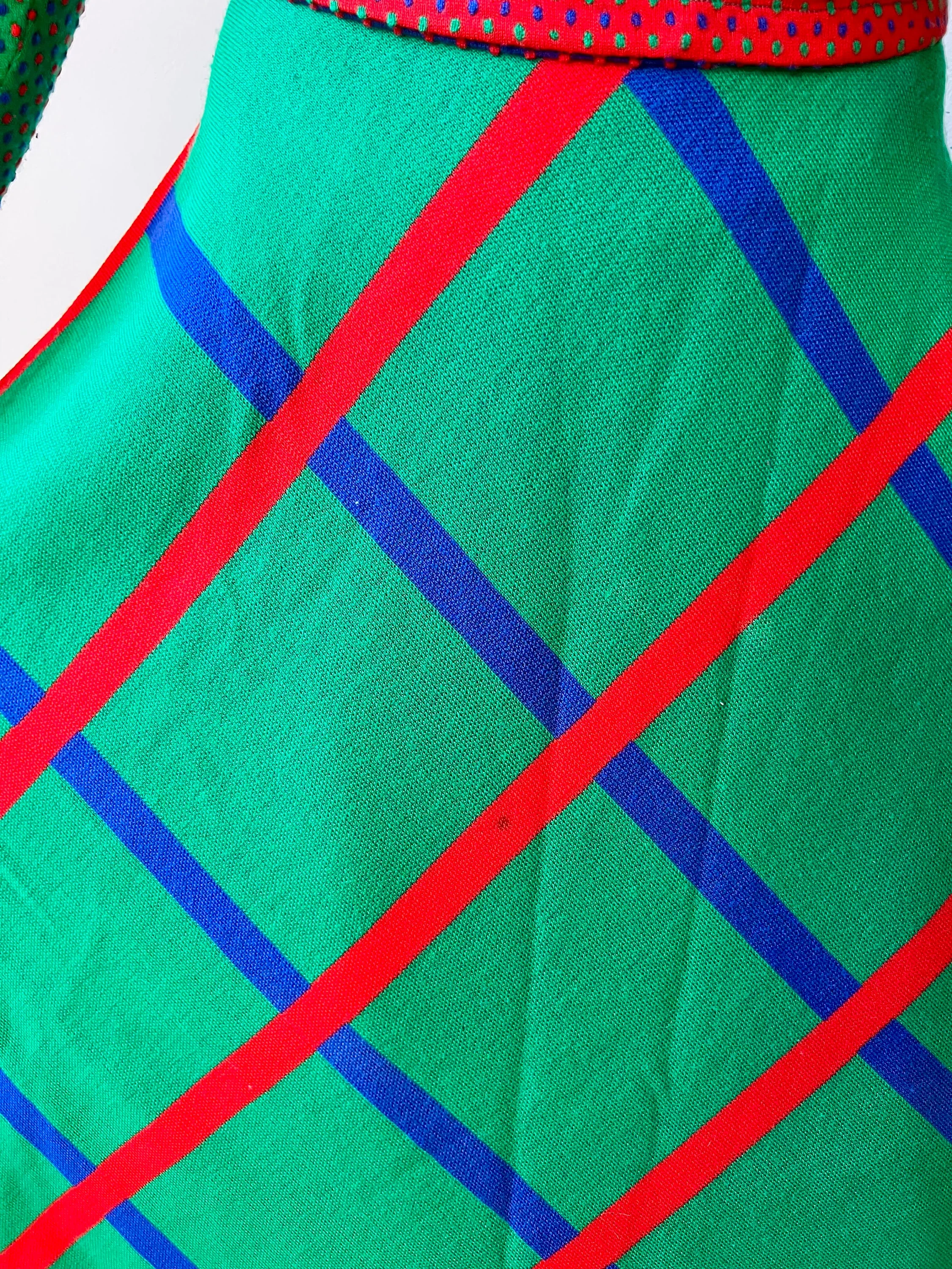 70s Italian Knit Sweater Wrap Top and Maxi Skirt Polka Dot Abstract Stripes Print Mix - Image 4