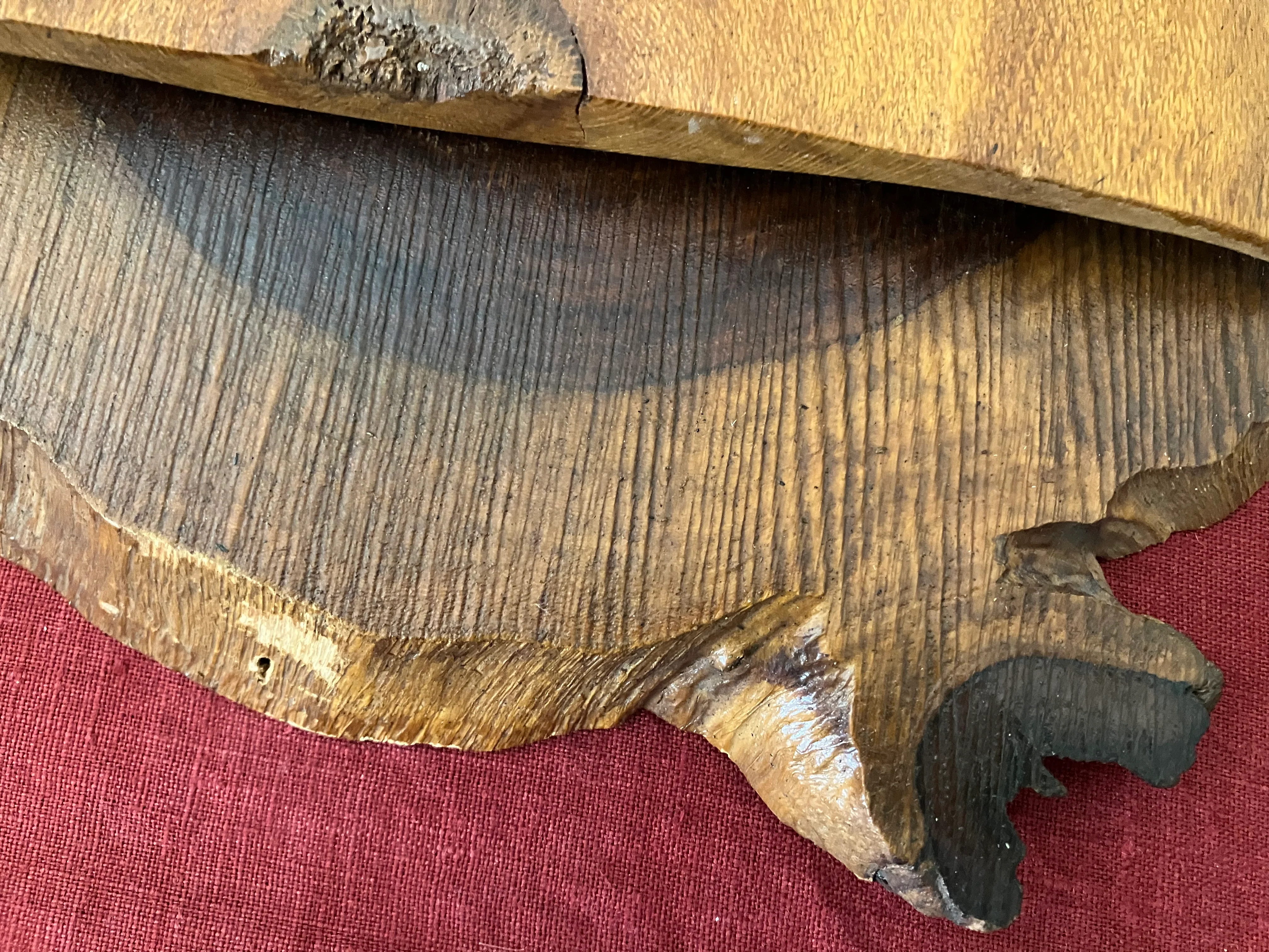 70s Judaica - Hebrew Wooden Wall Plaque - Image 4
