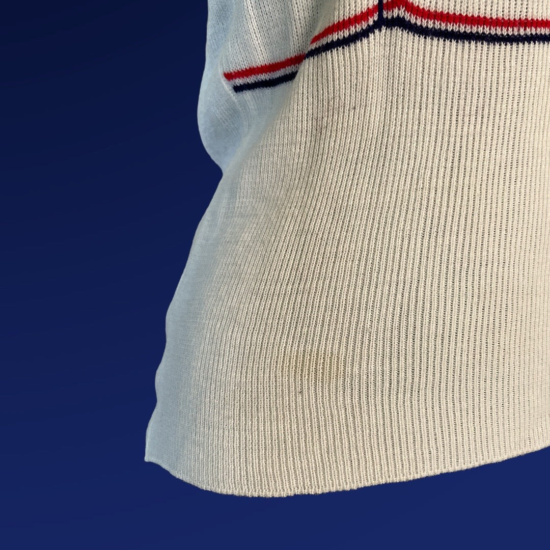 70s Knit Mod Top With Ruffle Sleeves - Image 4