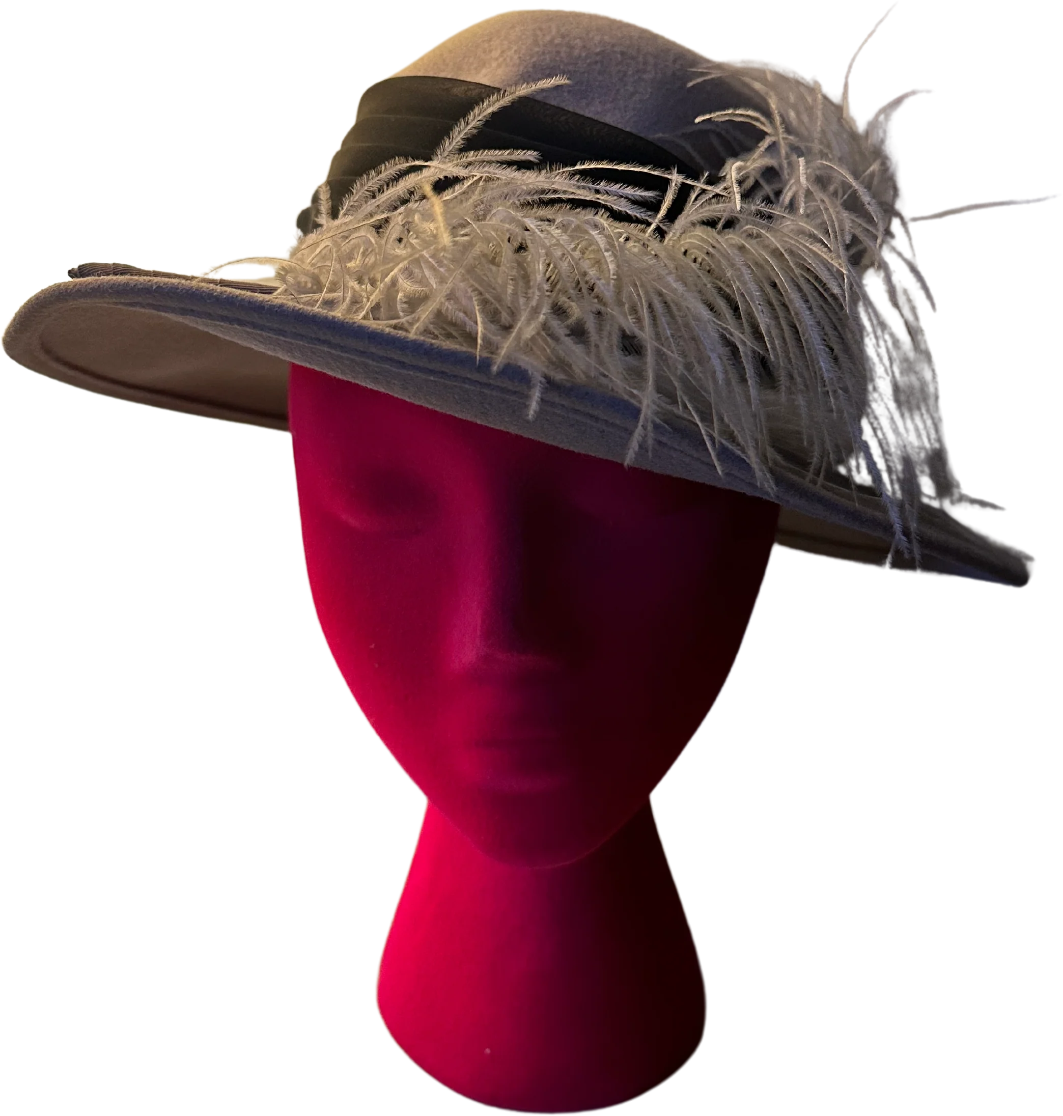 70s Lady's Wool Gray Fedora