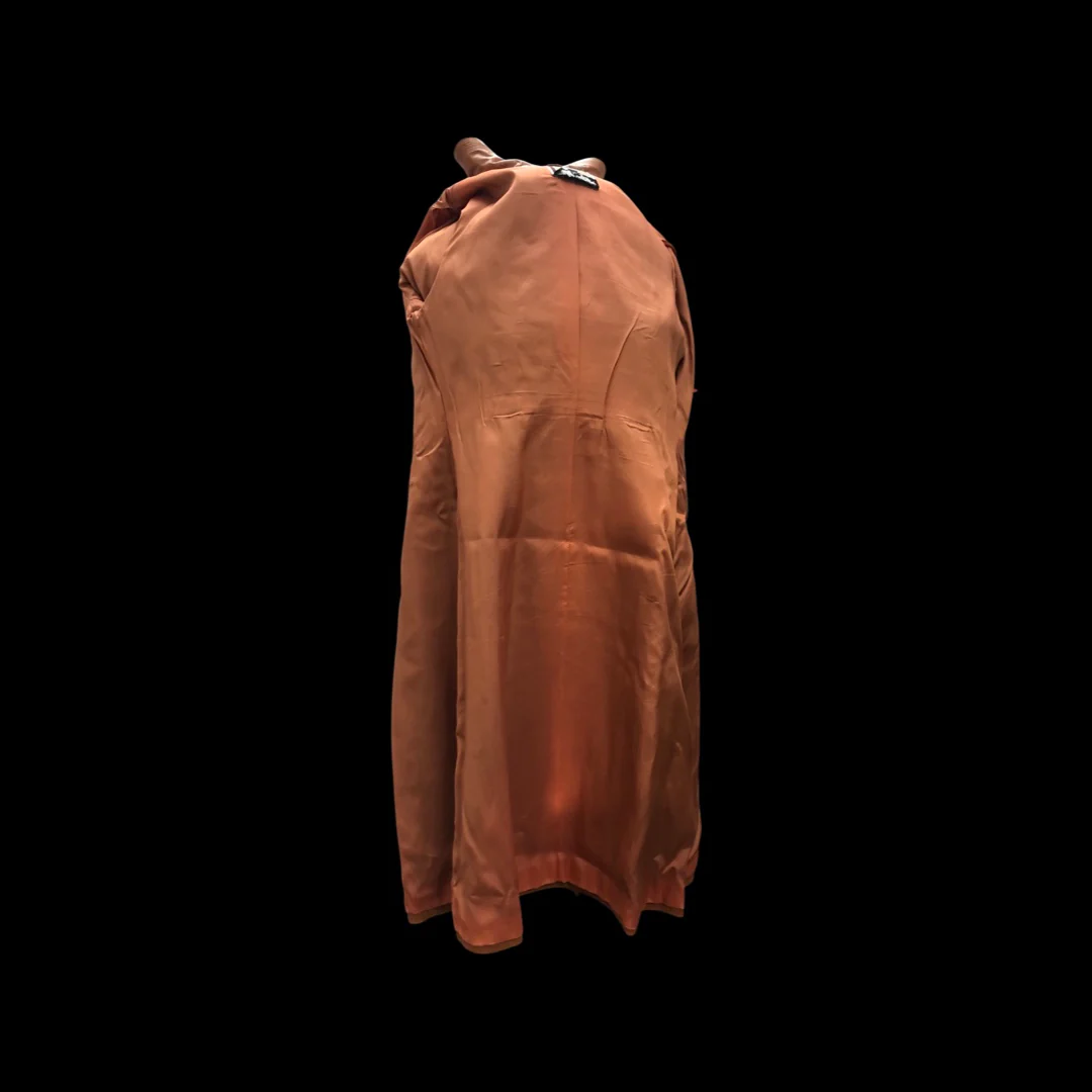 70s Leather Trench Spy Detachable Cape Butterscotch - Image 6