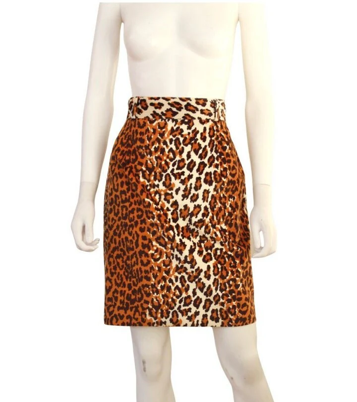 70s Leopard Print Mini Skirt by  Star City - Image 3
