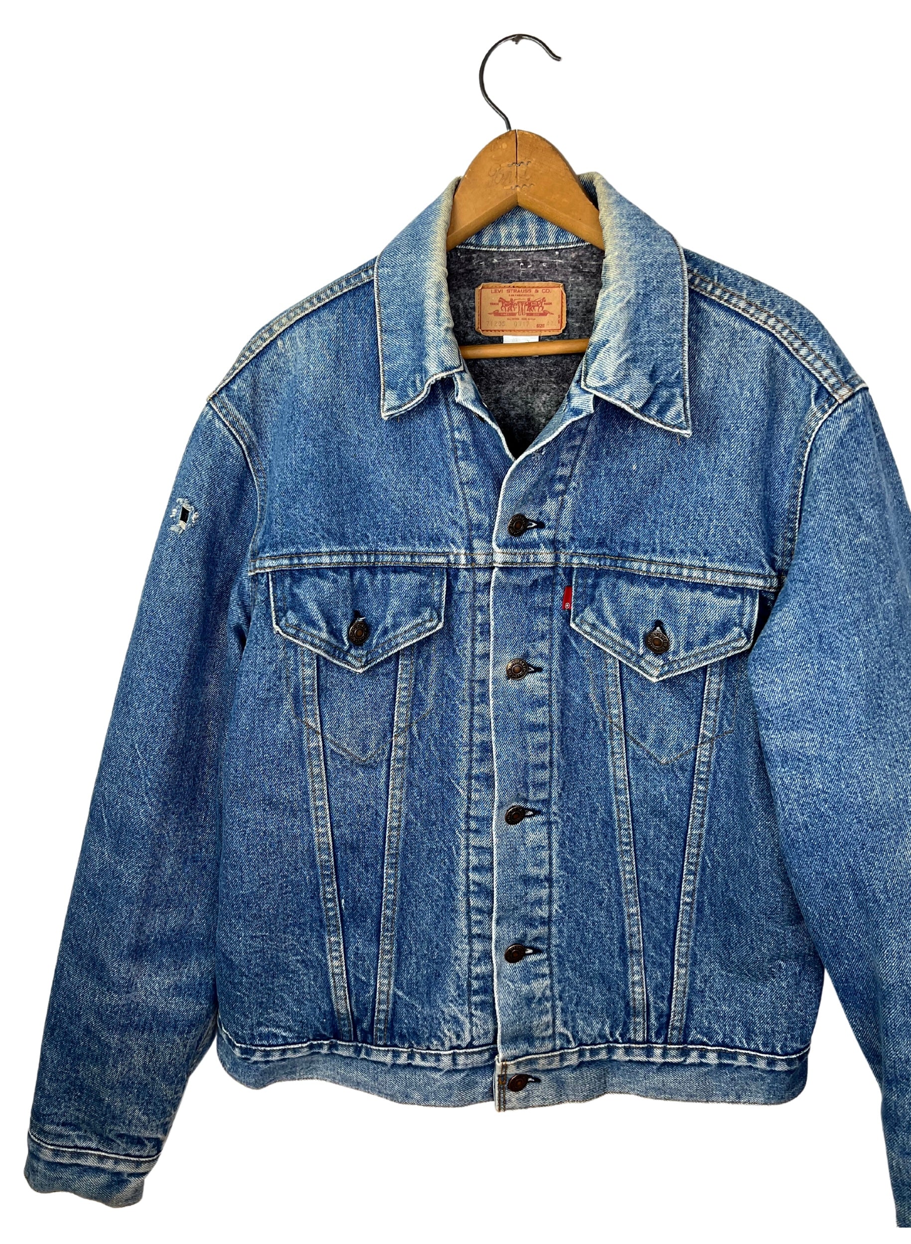 70s Levi Strauss Troy Blanket Lining Jean Jacket By Levis - Image 5