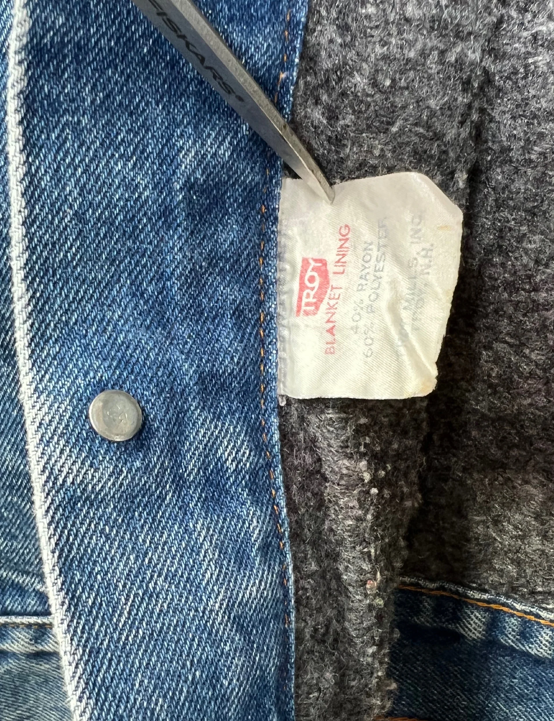 70s Levi Strauss Troy Blanket Lining Jean Jacket By Levis - Image 6