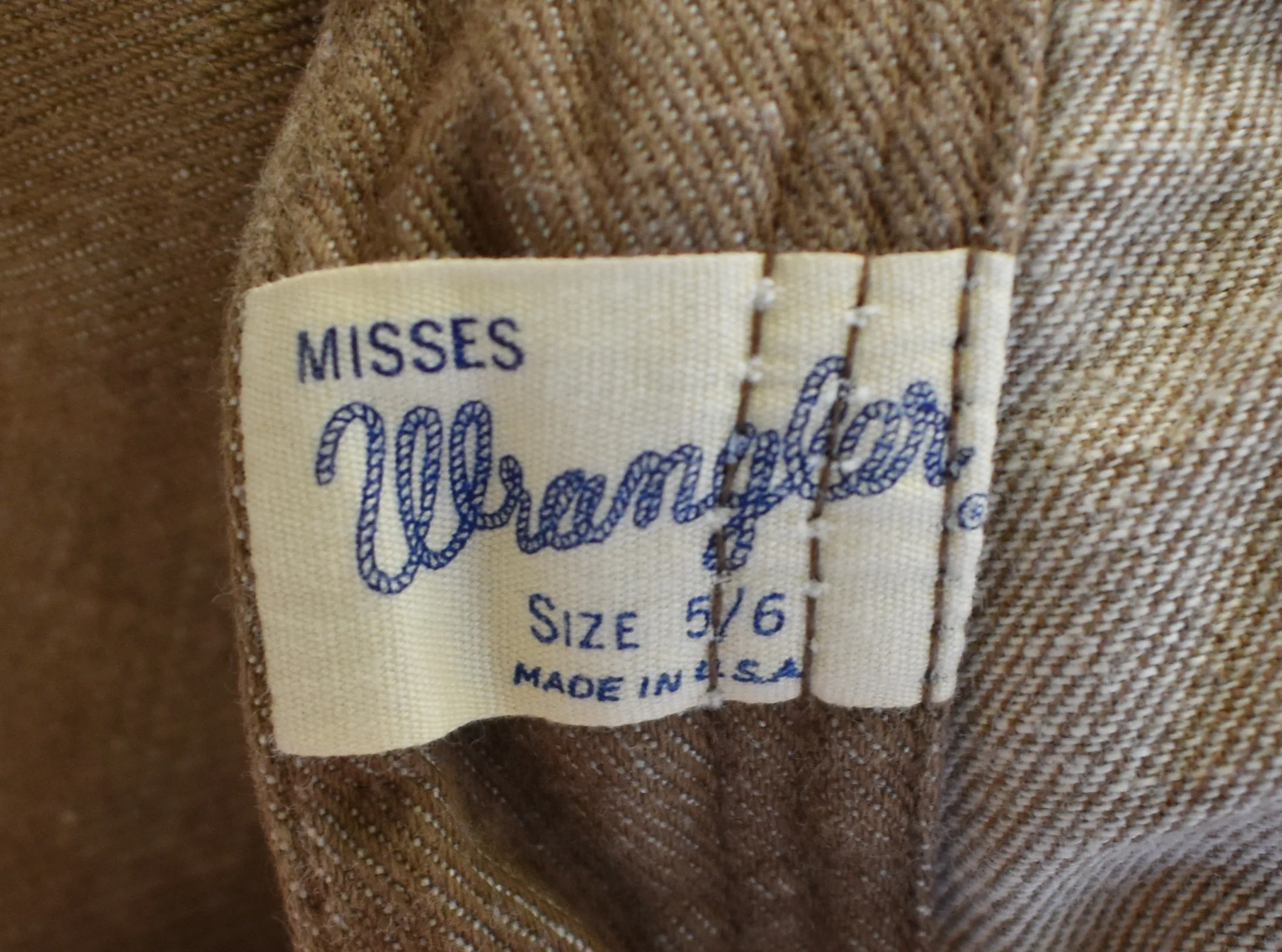 70s Light Brown Cutoff Denim Shorts By Wrangler - Image 6