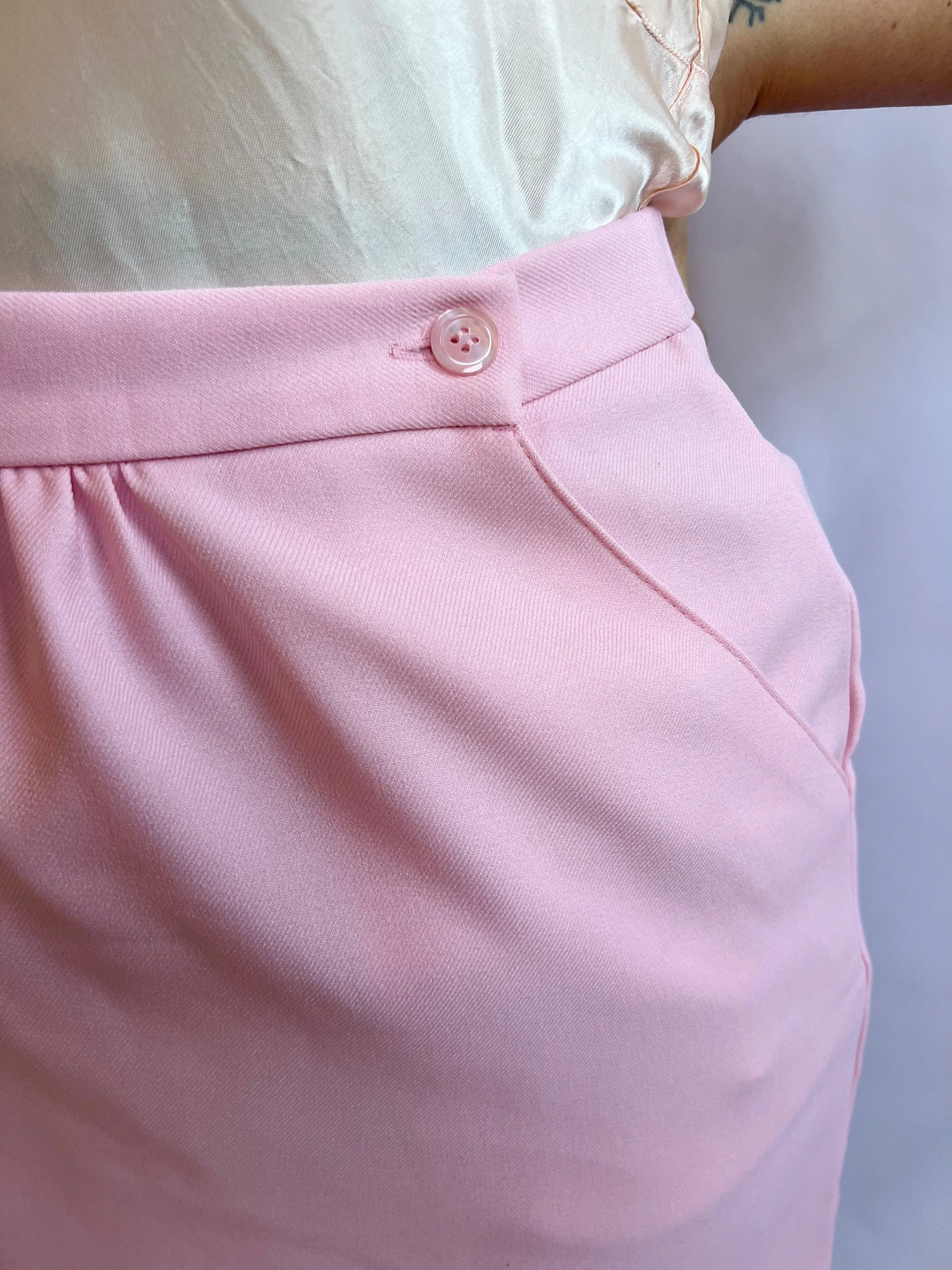 70s Light Pink High Rise Mini Skirt Cape Cod Separates - Image 4