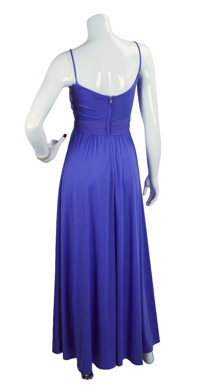 70s Lilac Formal Gown With Chiffon Shoulder Cape By House of Bianchi - Image 3