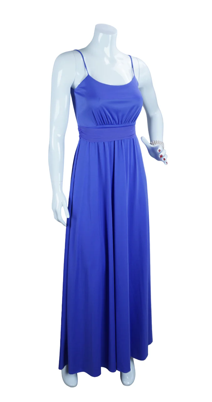 70s Lilac Formal Gown With Chiffon Shoulder Cape By House of Bianchi - Image 6