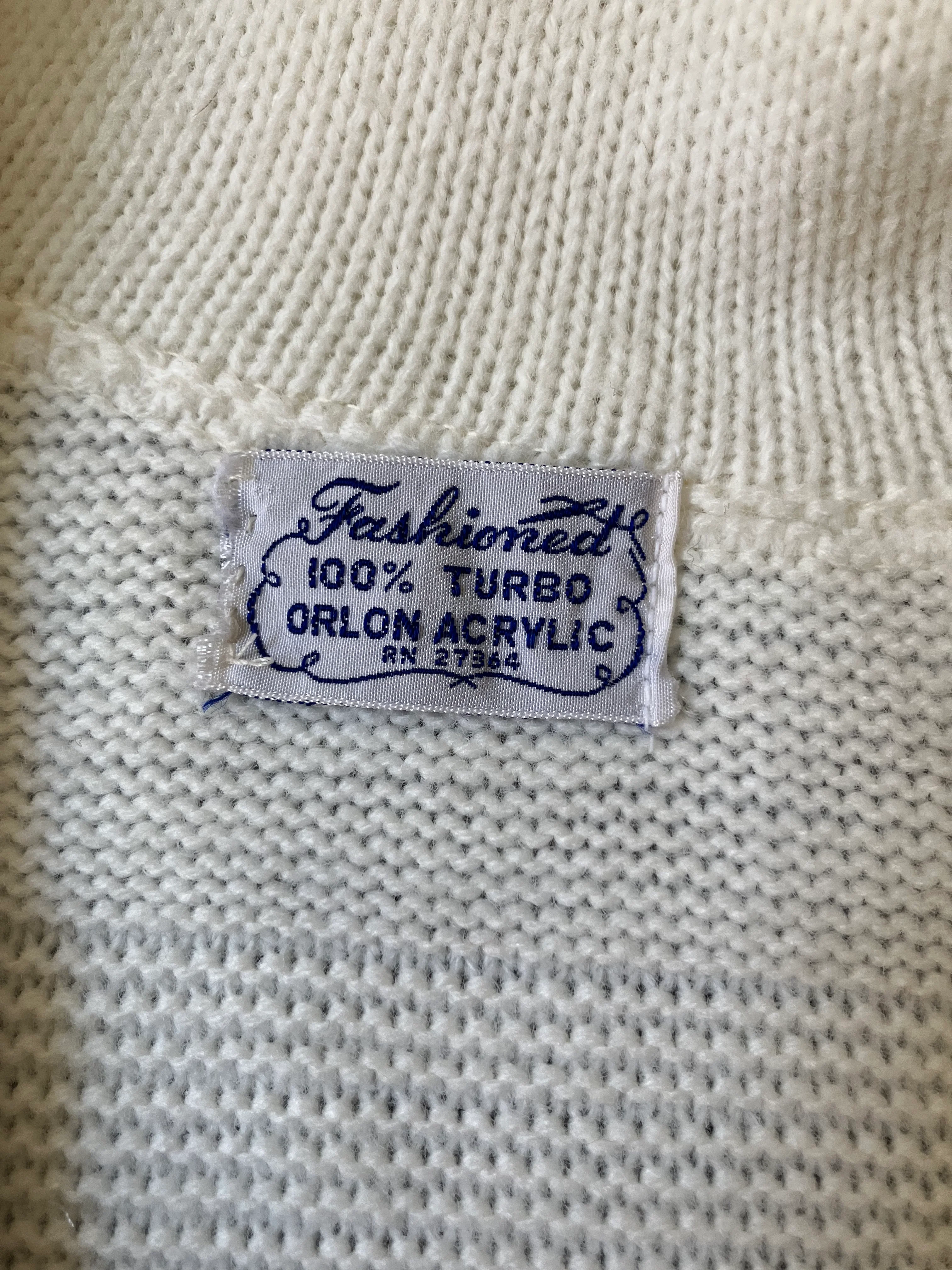 70s Long Open Front Ivory Cardigan Sweater Coat By Jolie Knitwear - Image 8