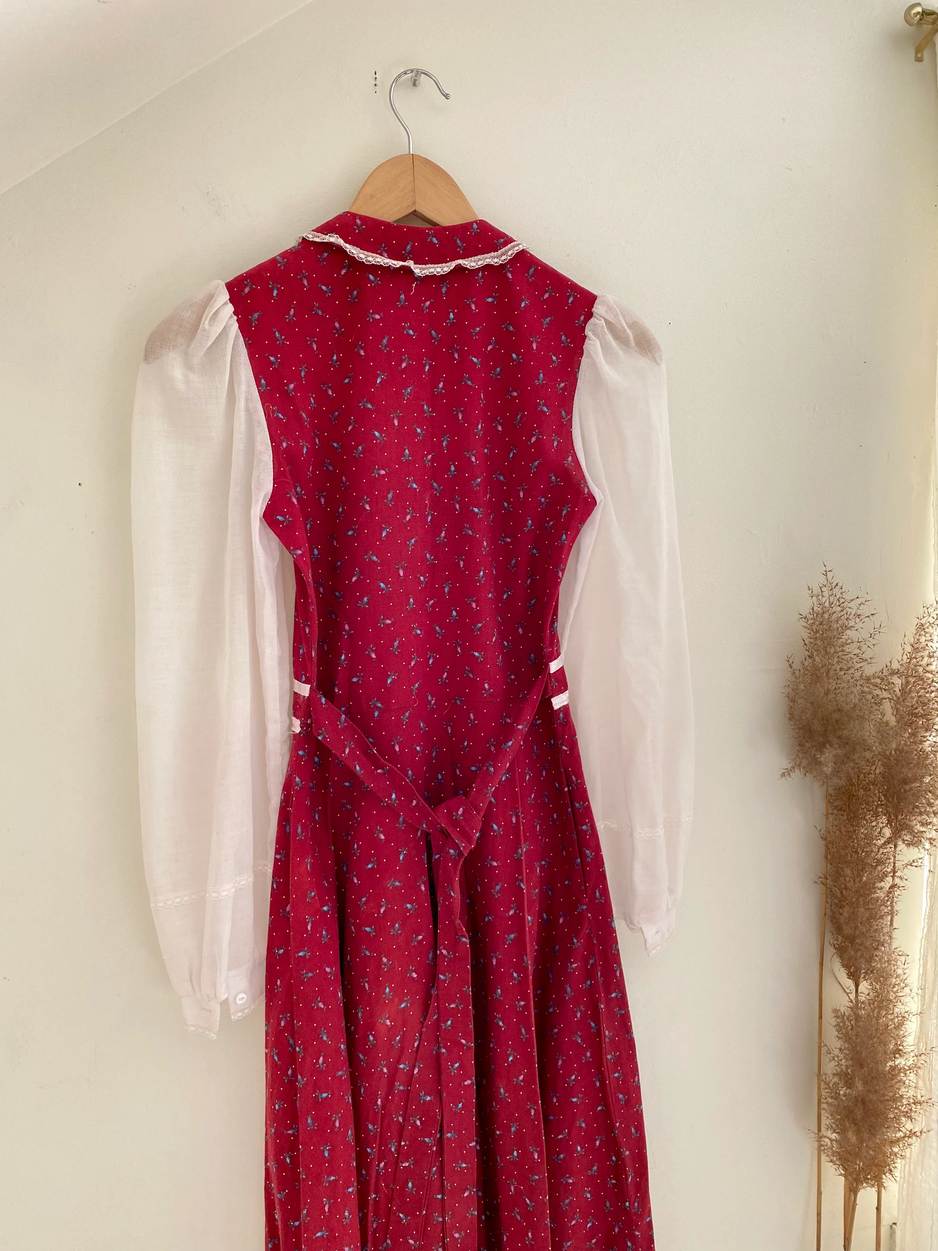 70s Long Sleeve Autumn Prairie Dress By Gunne Sax - Image 11