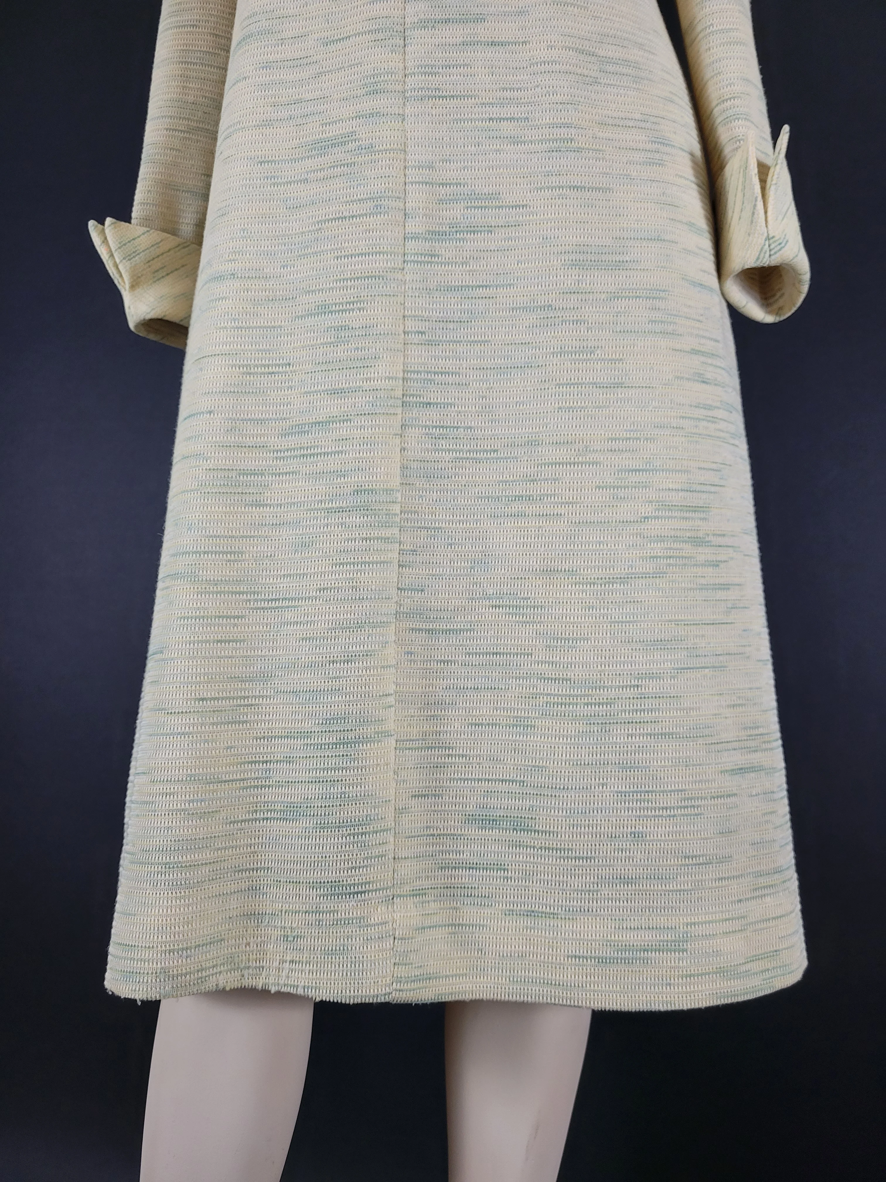 70s Long Sleeve Knit A-line Dress By Leslie Fay - Image 9