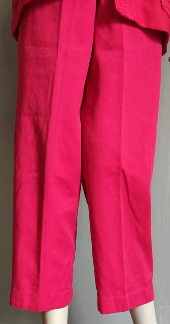 70's Bright Red Knit Vest and Pants Set by Hedy Knits Of Ca & Season Ticket - Image 4
