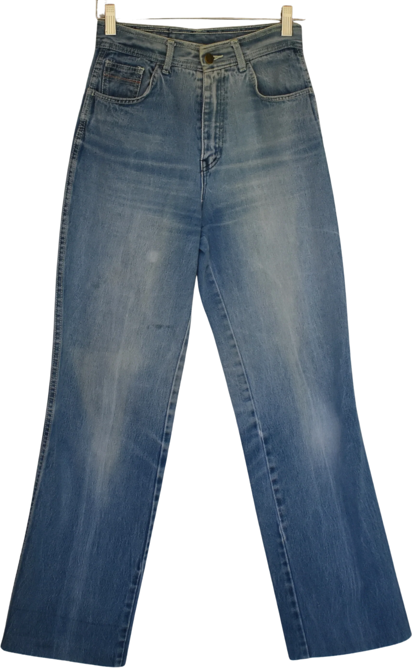 70s Medium Wash Straight Leg Denim Jeans By Gitano