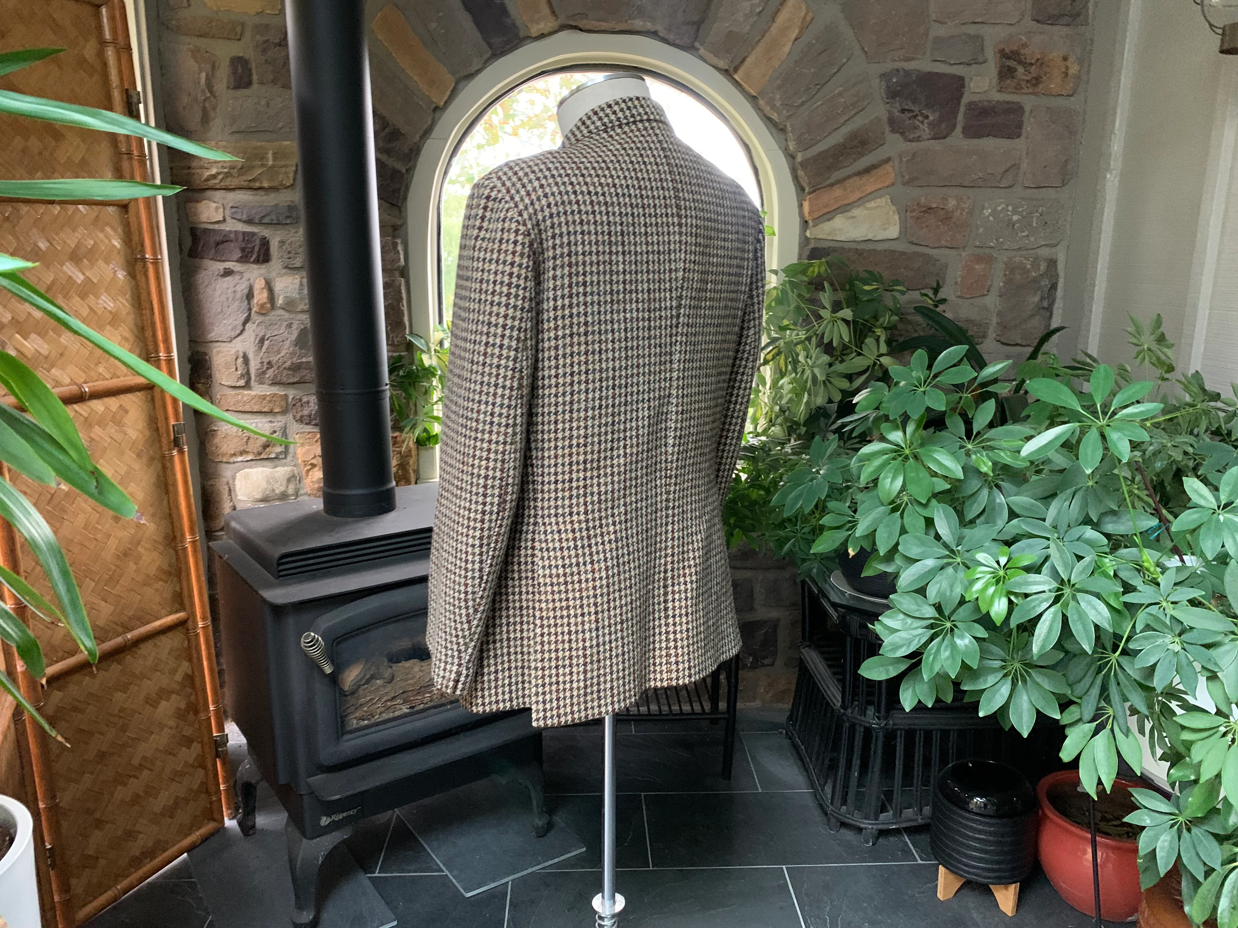 70s Men's Harris Tweed Brown Green And Tan Suit Jacket By Harris Tweed - Image 6